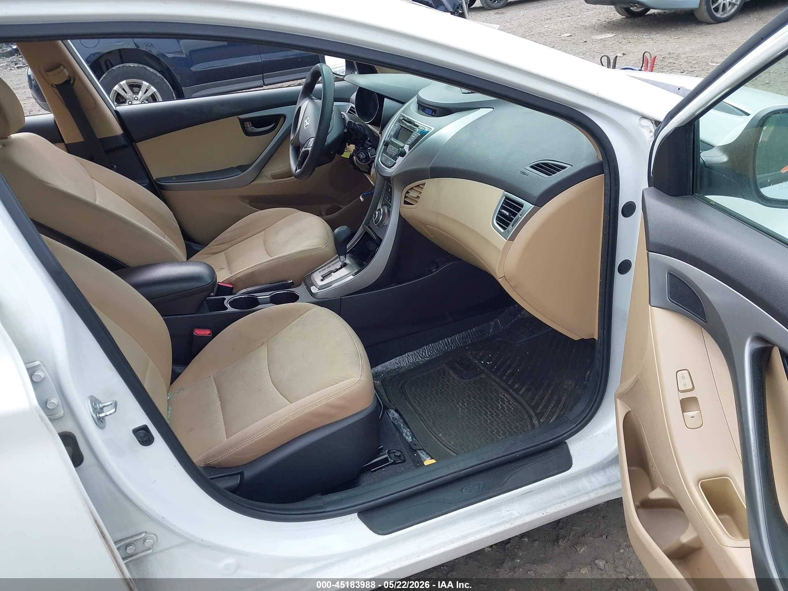 2013 Hyundai Elantra Gls White vin: 5NPDH4AE9DH331163