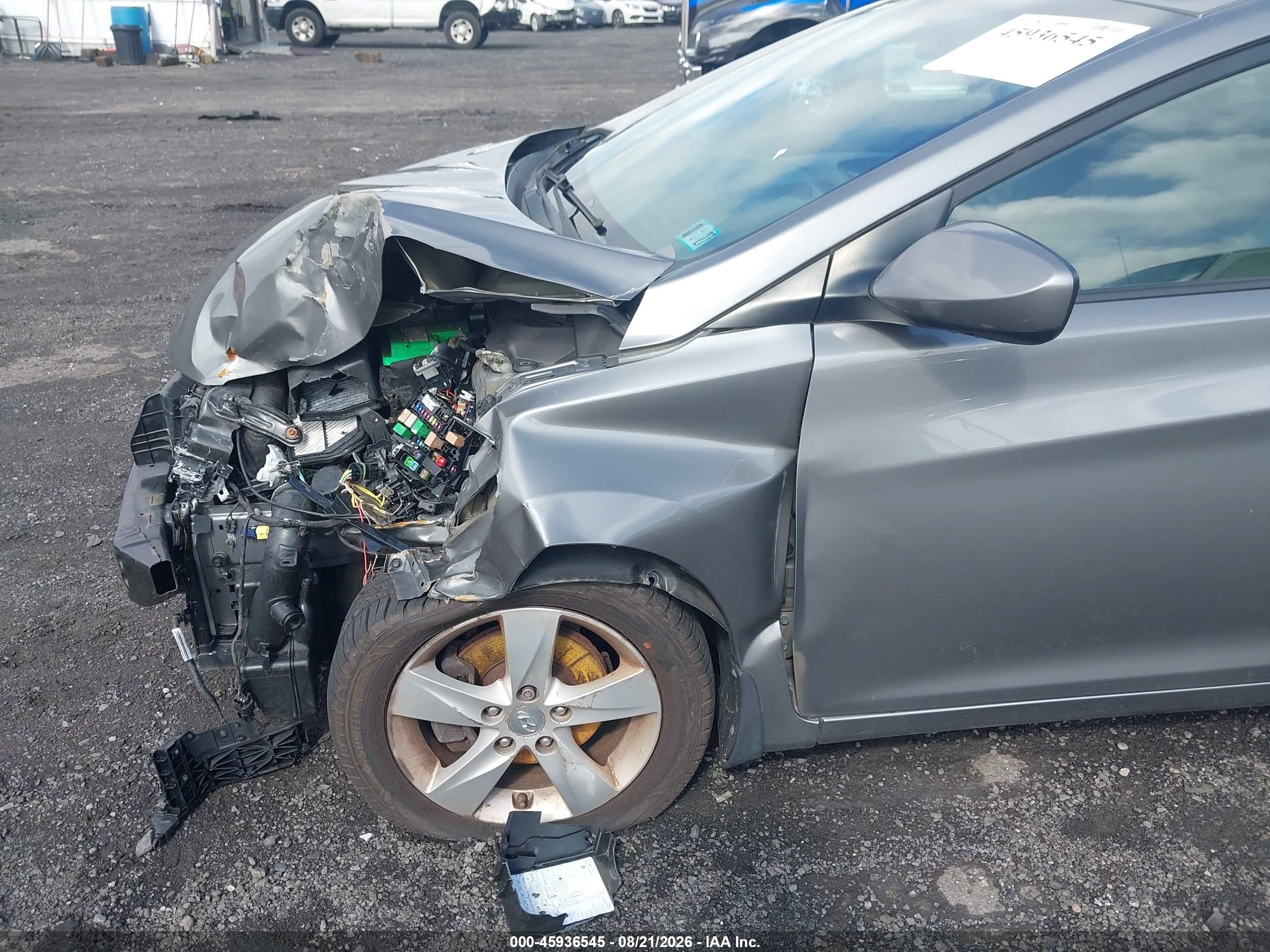 2013 Hyundai Elantra Gls Gray vin: 5NPDH4AE9DH336542