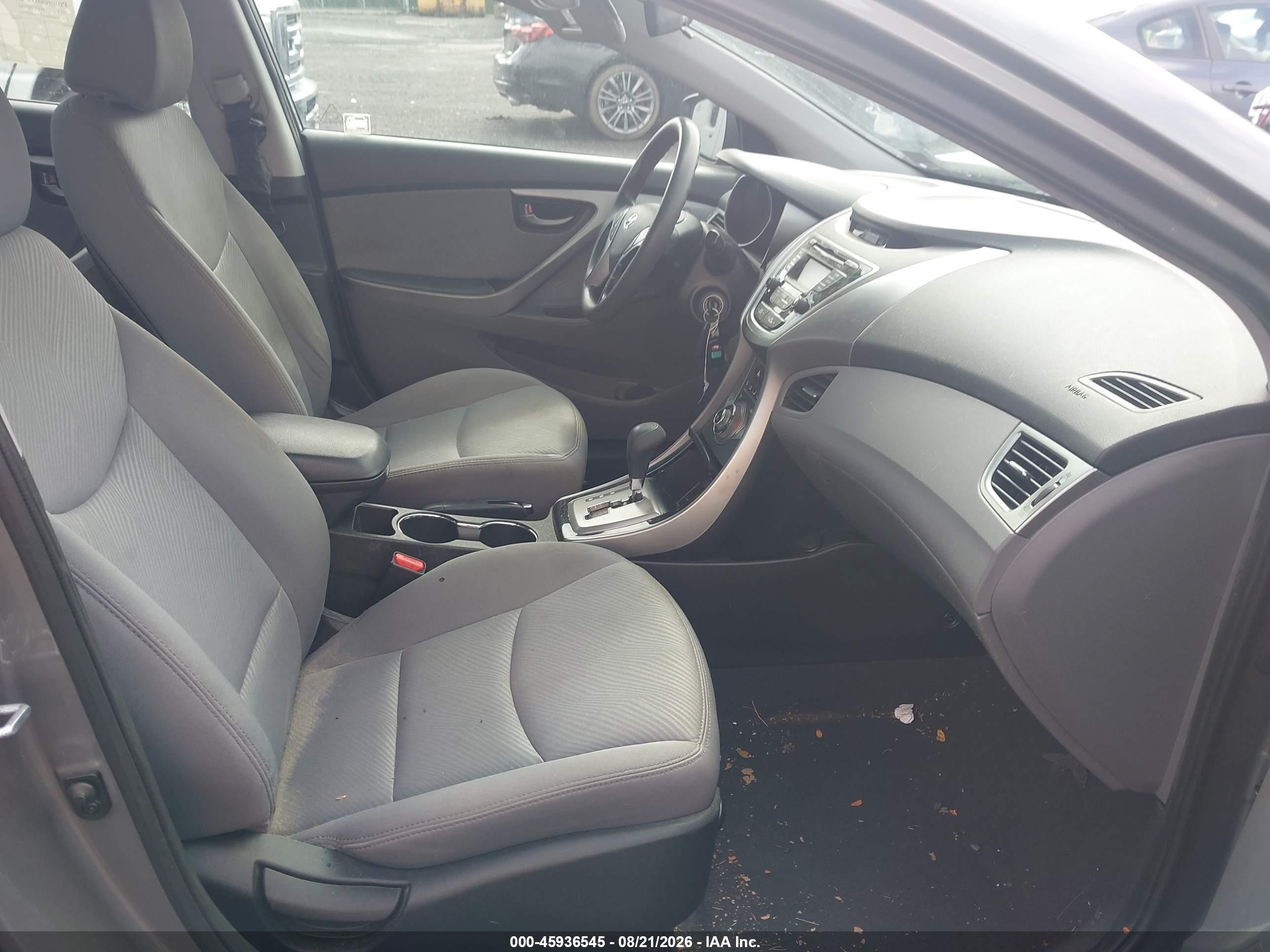 2013 Hyundai Elantra Gls Gray vin: 5NPDH4AE9DH336542