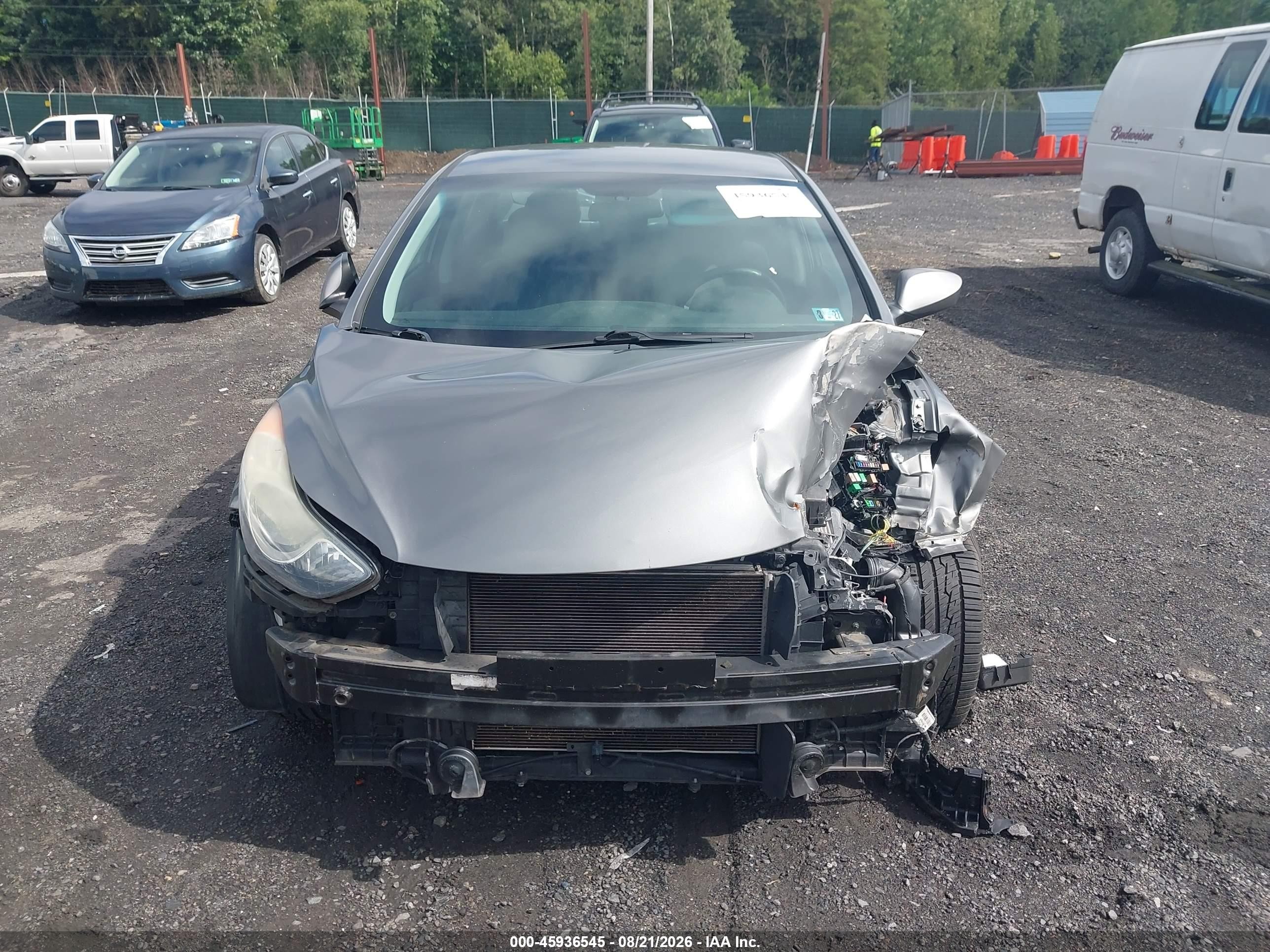 2013 Hyundai Elantra Gls Gray vin: 5NPDH4AE9DH336542