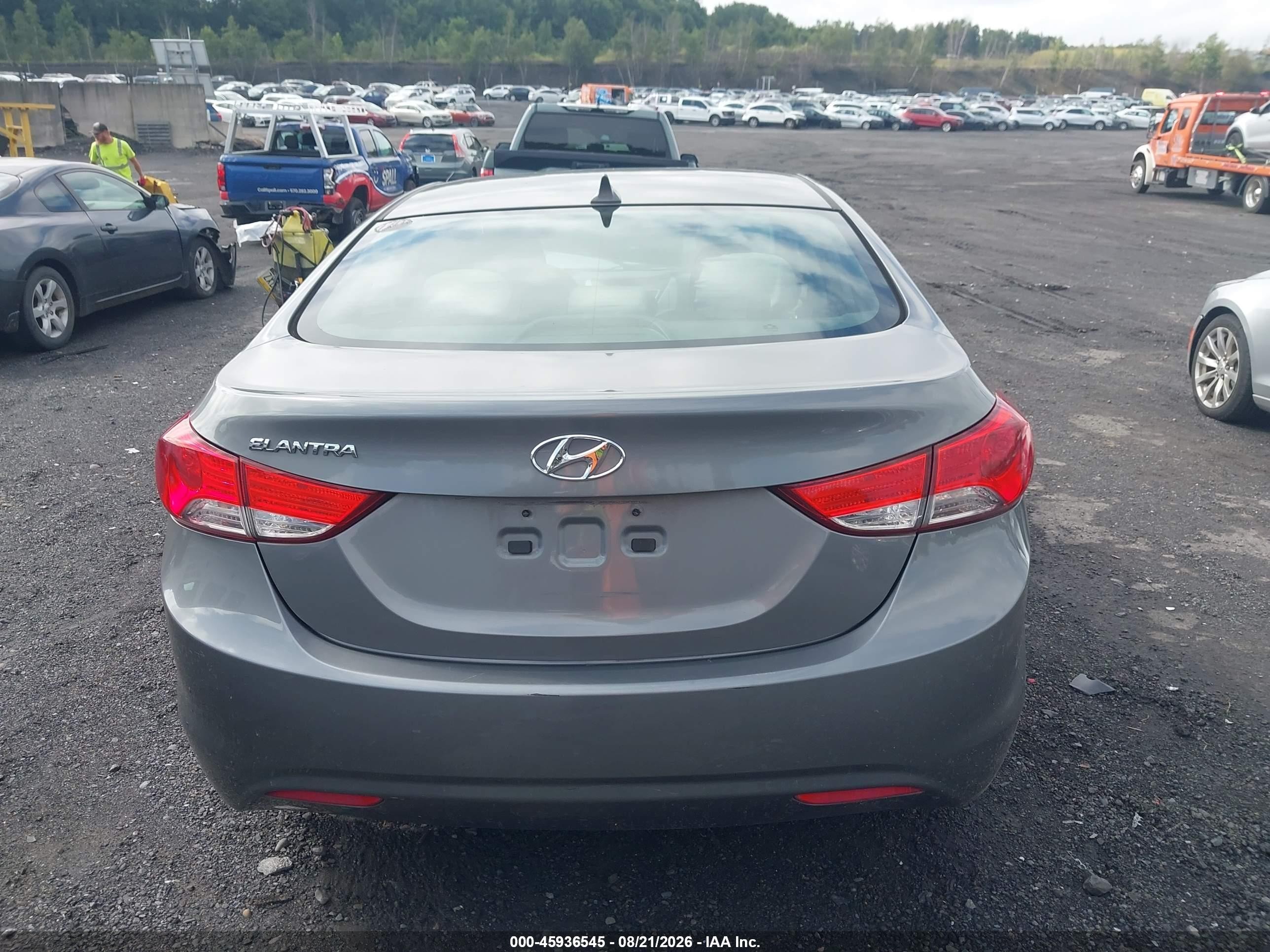 2013 Hyundai Elantra Gls Gray vin: 5NPDH4AE9DH336542