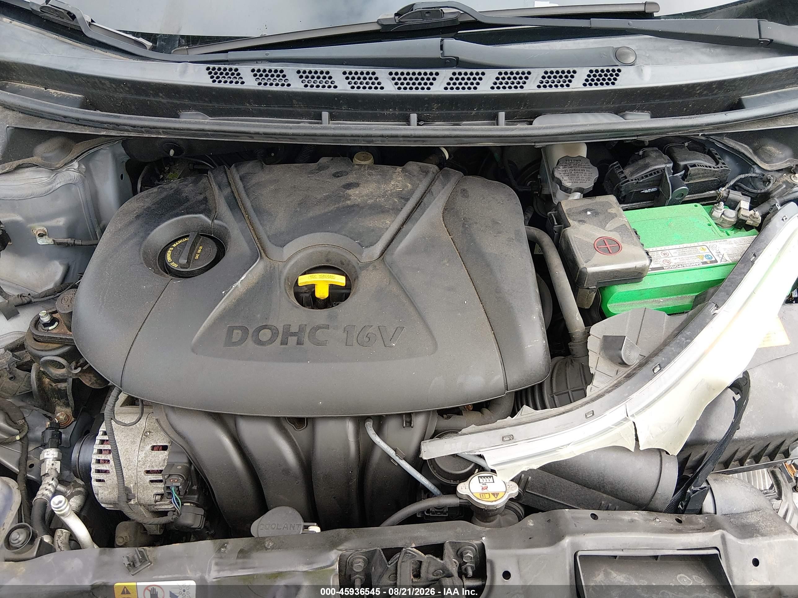 2013 Hyundai Elantra Gls Gray vin: 5NPDH4AE9DH336542
