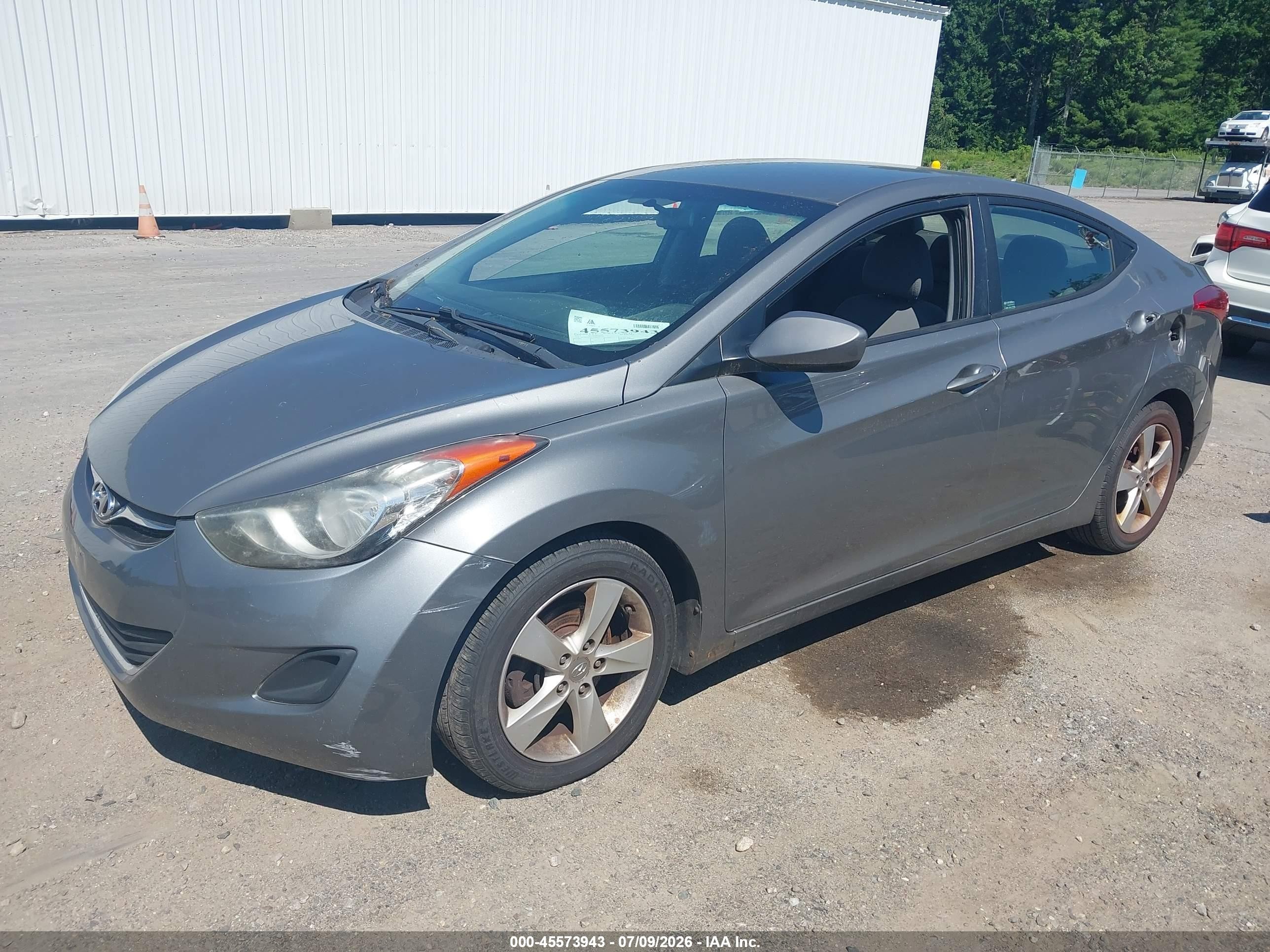 2013 Hyundai Elantra Gls Gray vin: 5NPDH4AE9DH336718