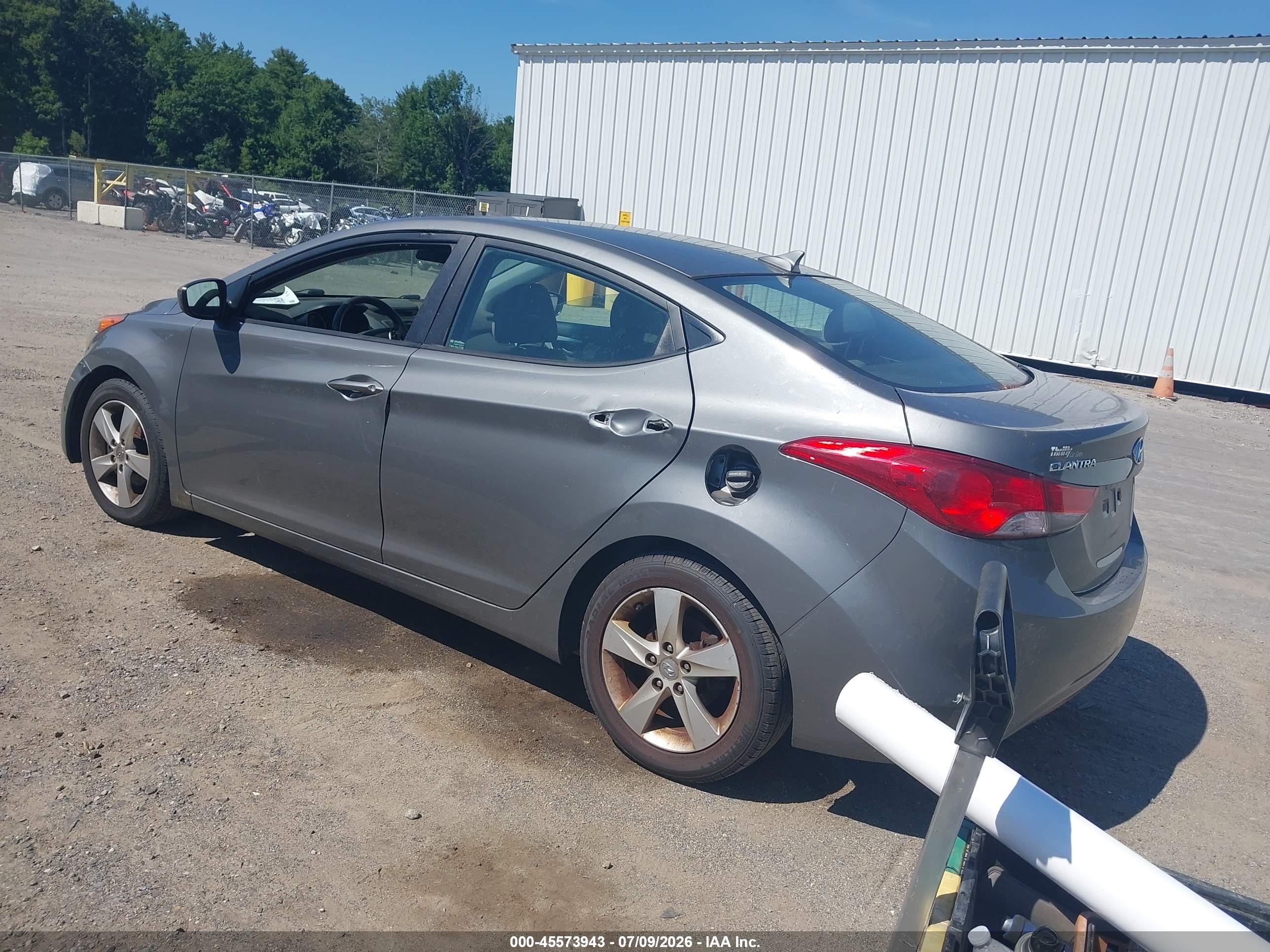 2013 Hyundai Elantra Gls Gray vin: 5NPDH4AE9DH336718
