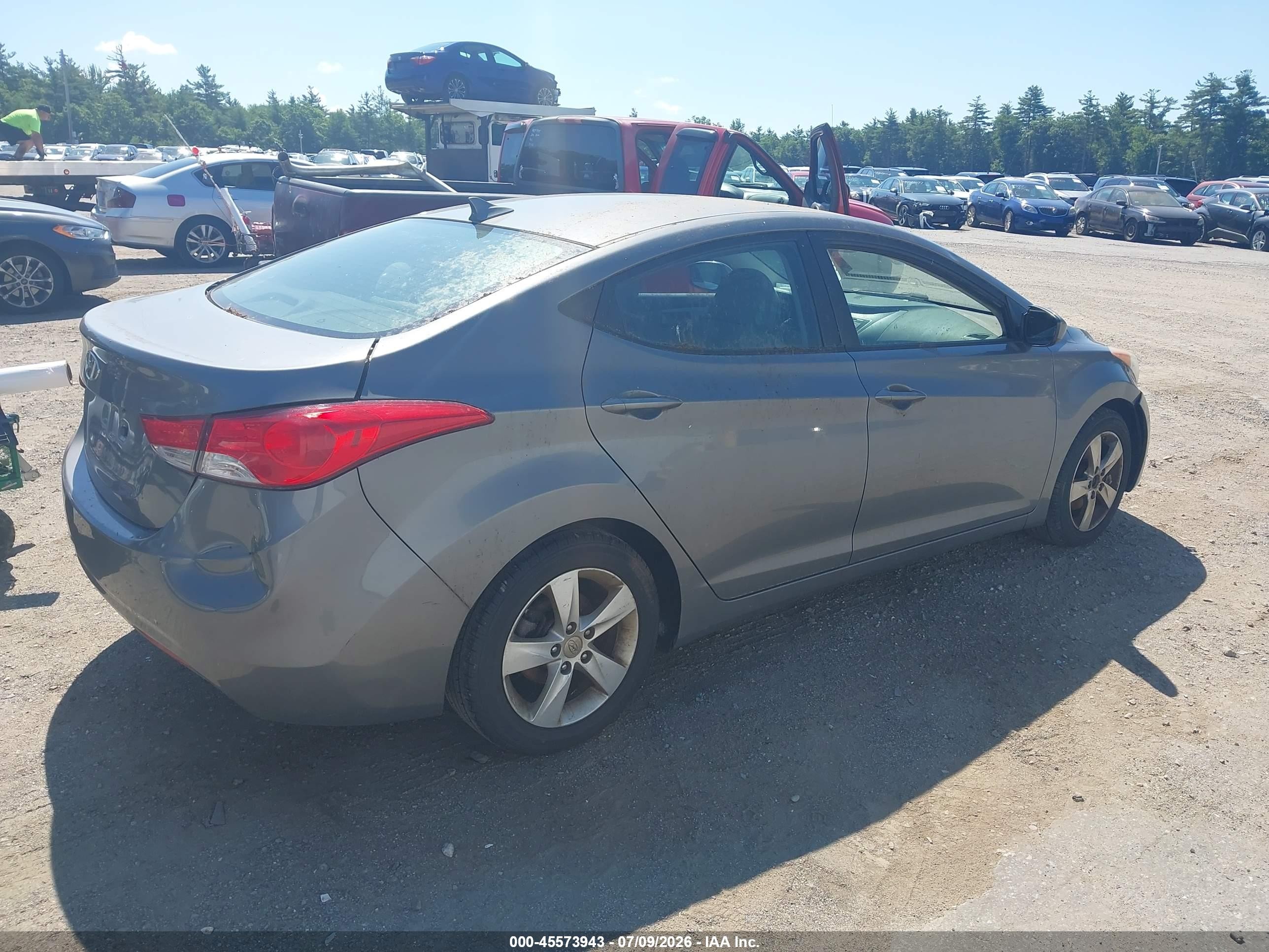 2013 Hyundai Elantra Gls Gray vin: 5NPDH4AE9DH336718