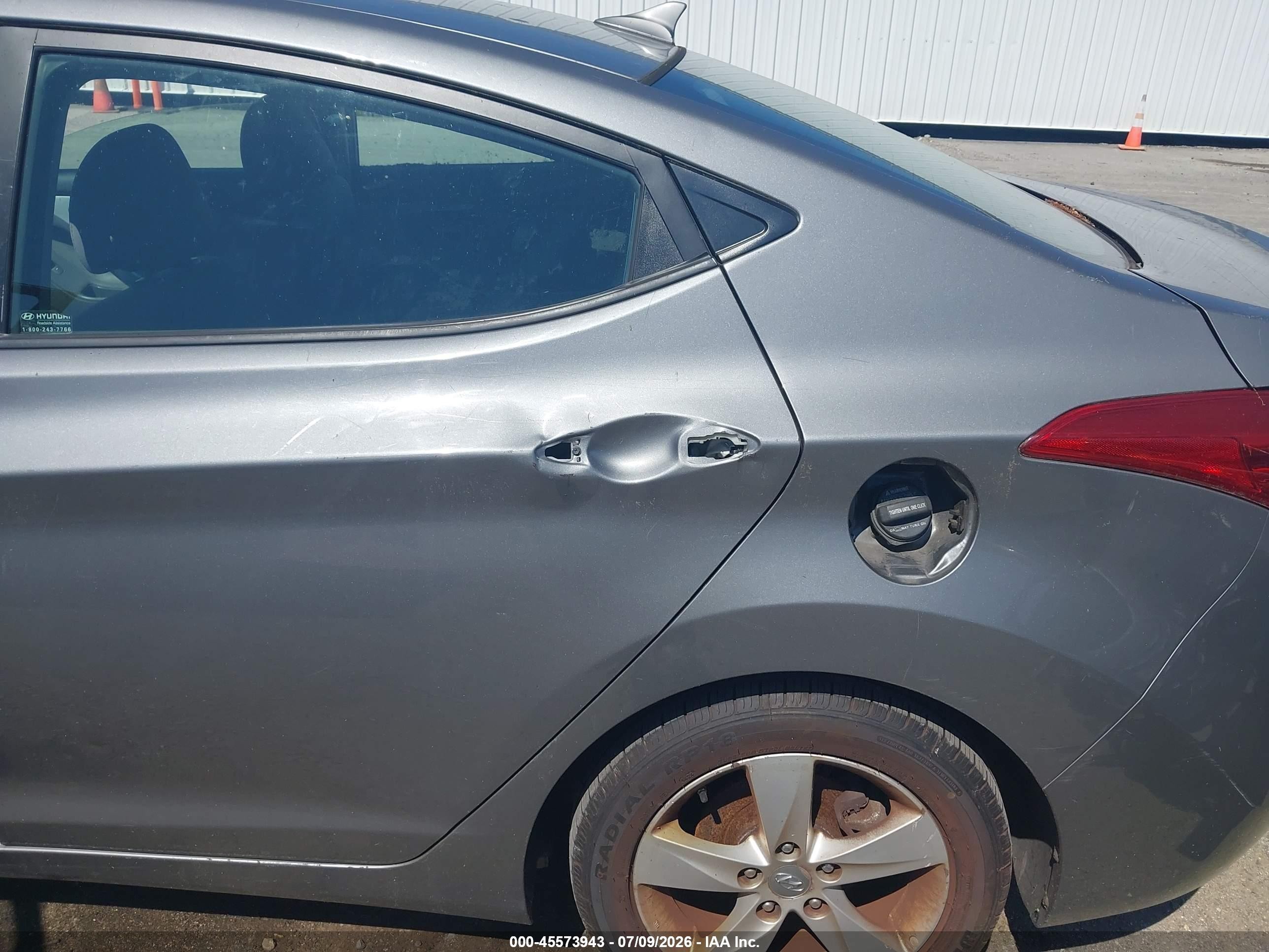 2013 Hyundai Elantra Gls Gray vin: 5NPDH4AE9DH336718
