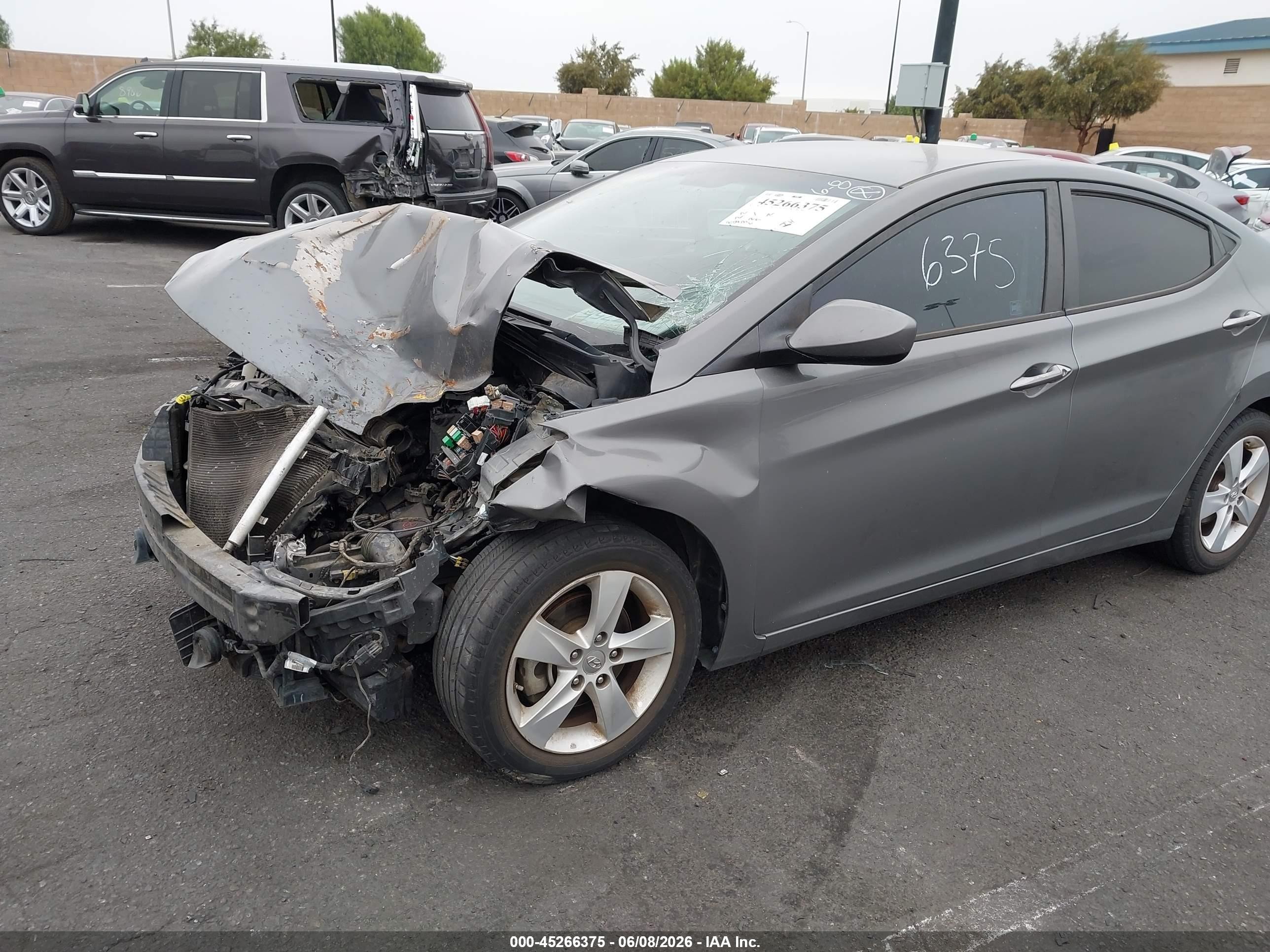 2013 Hyundai Elantra Gls Gray vin: 5NPDH4AE9DH338128
