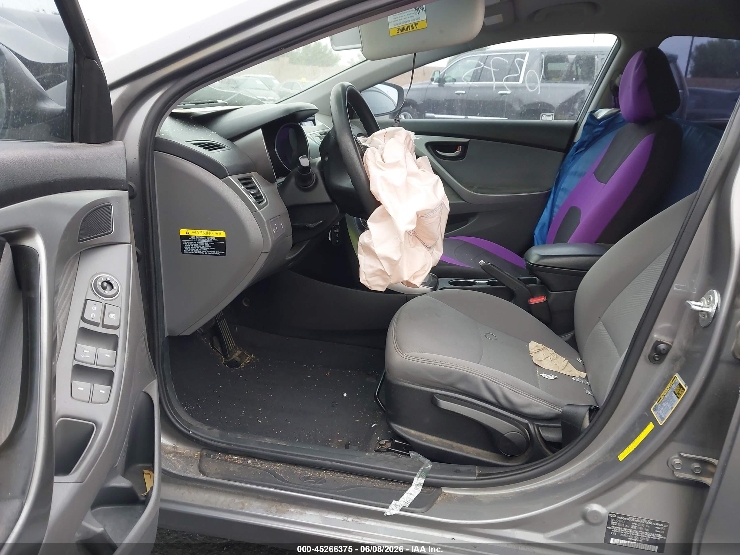2013 Hyundai Elantra Gls Gray vin: 5NPDH4AE9DH338128