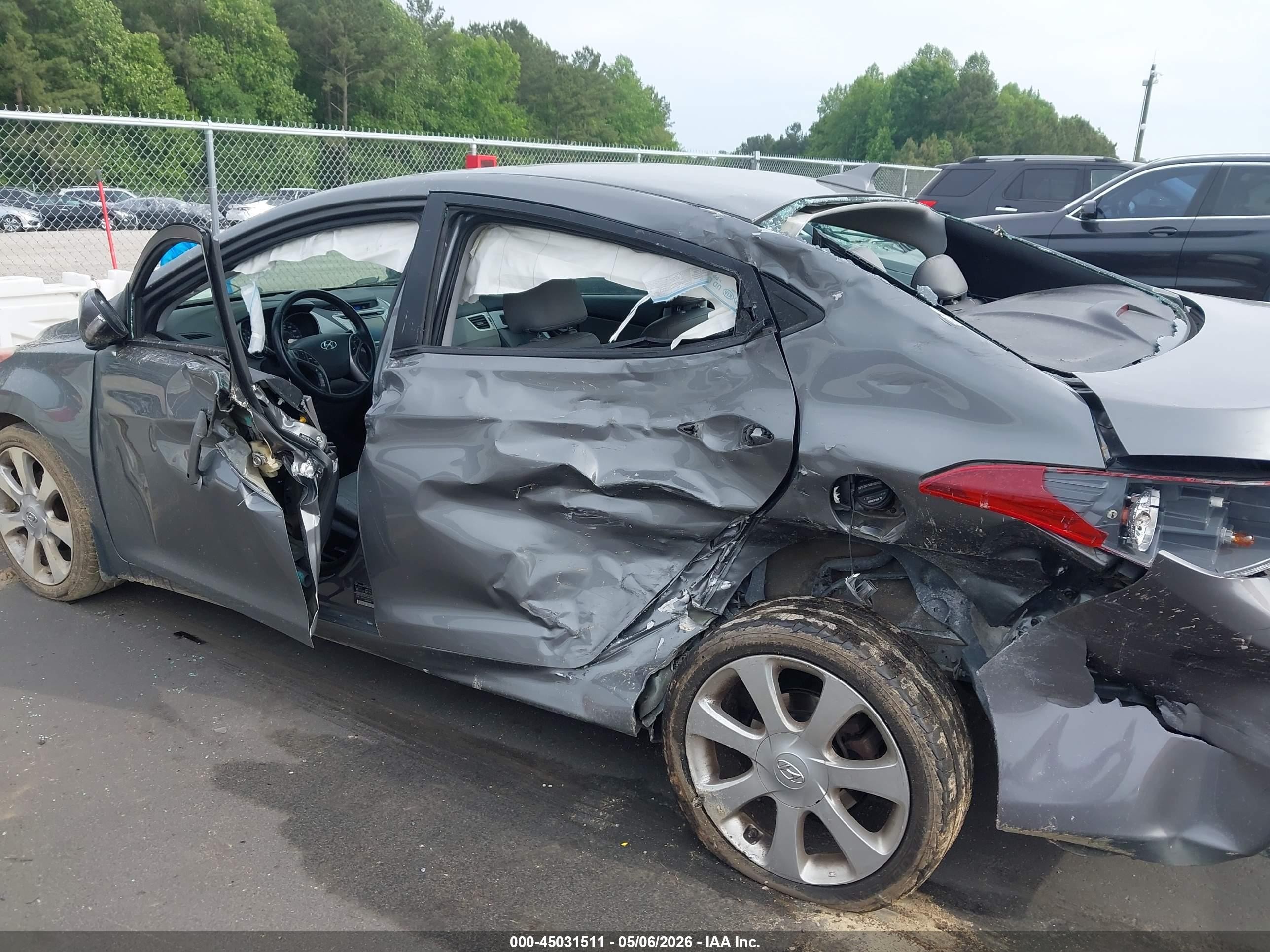 2013 Hyundai Elantra Limited Gray vin: 5NPDH4AE9DH341885