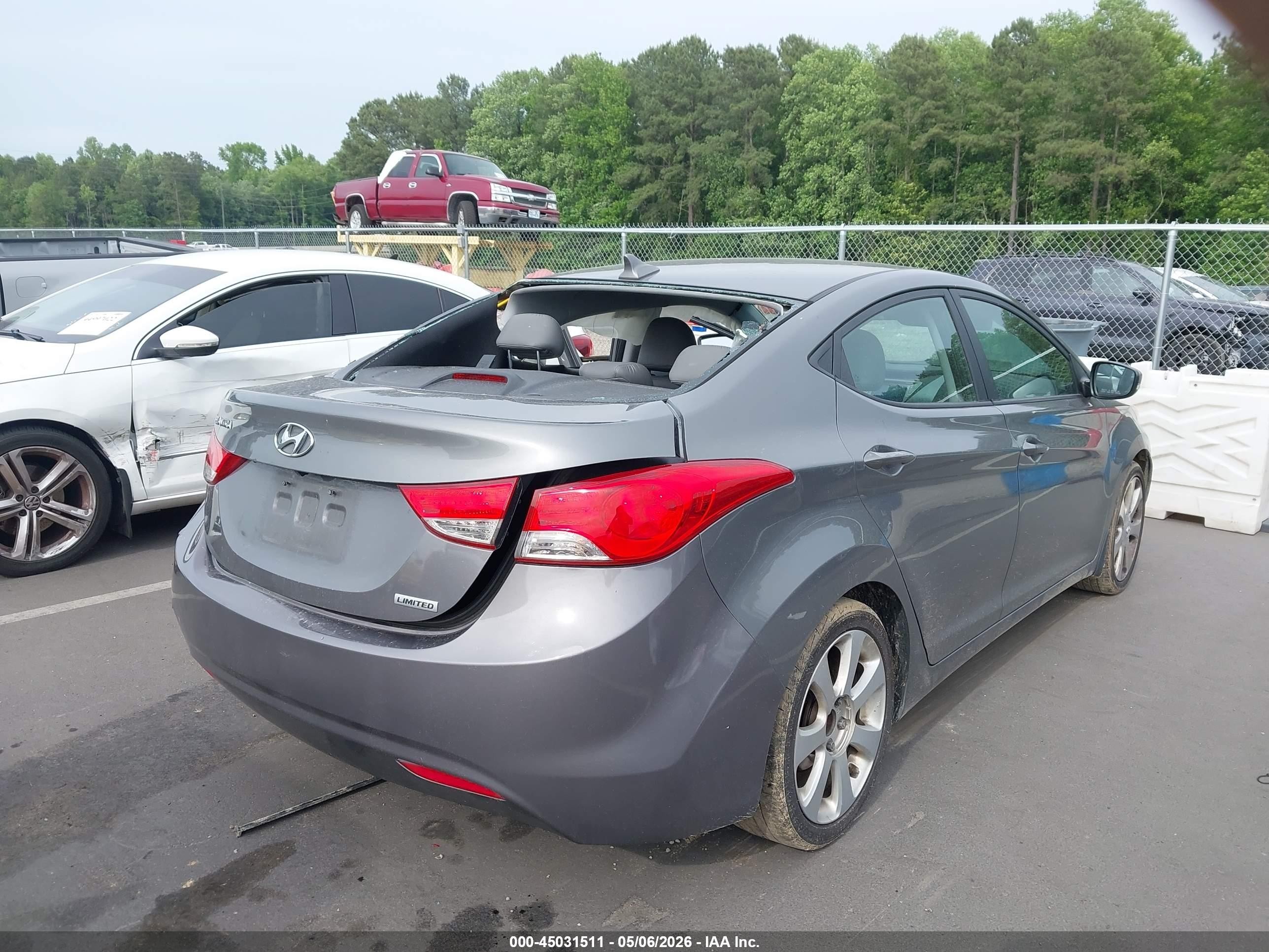 2013 Hyundai Elantra Limited Gray vin: 5NPDH4AE9DH341885