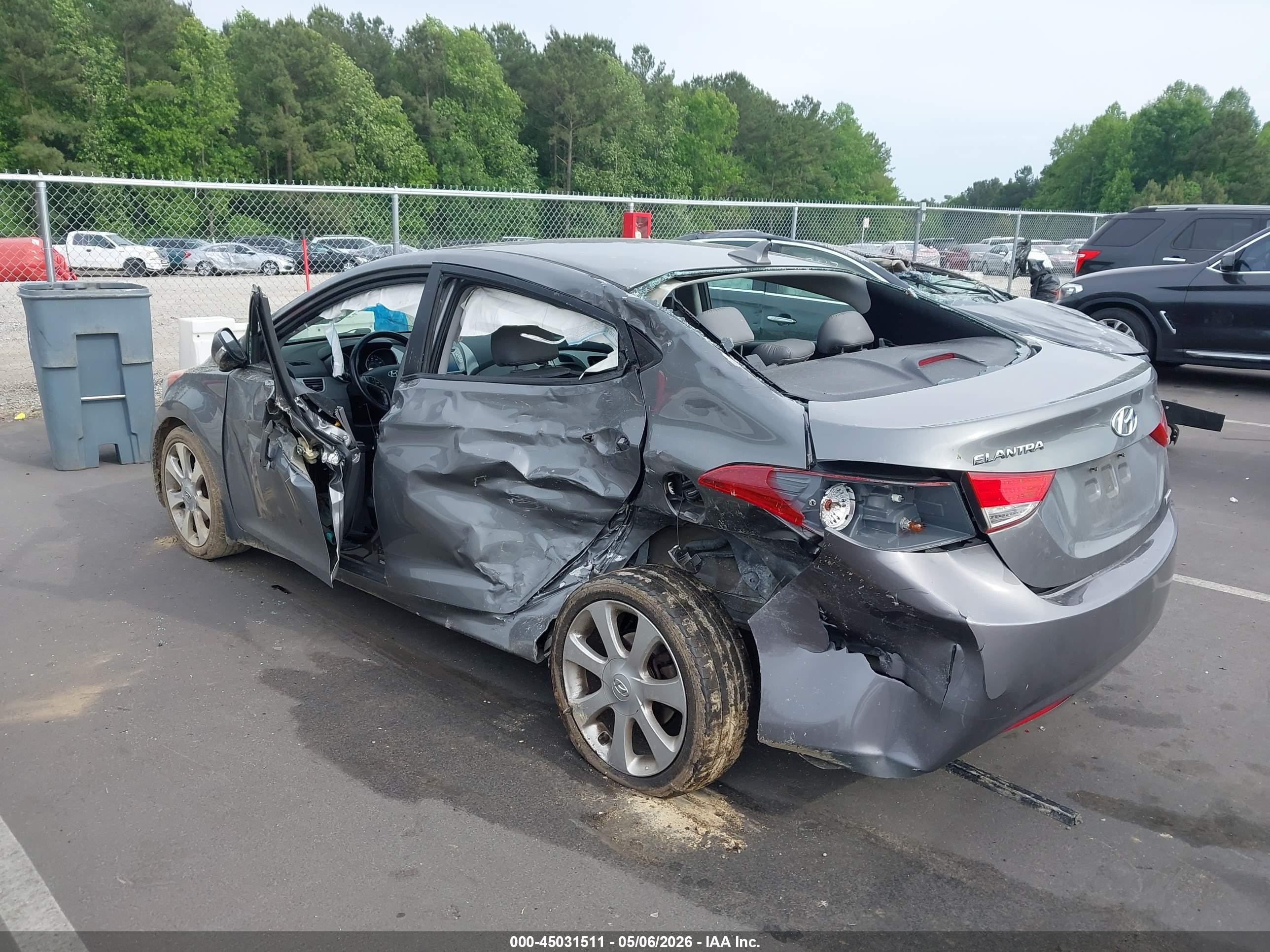 2013 Hyundai Elantra Limited Gray vin: 5NPDH4AE9DH341885