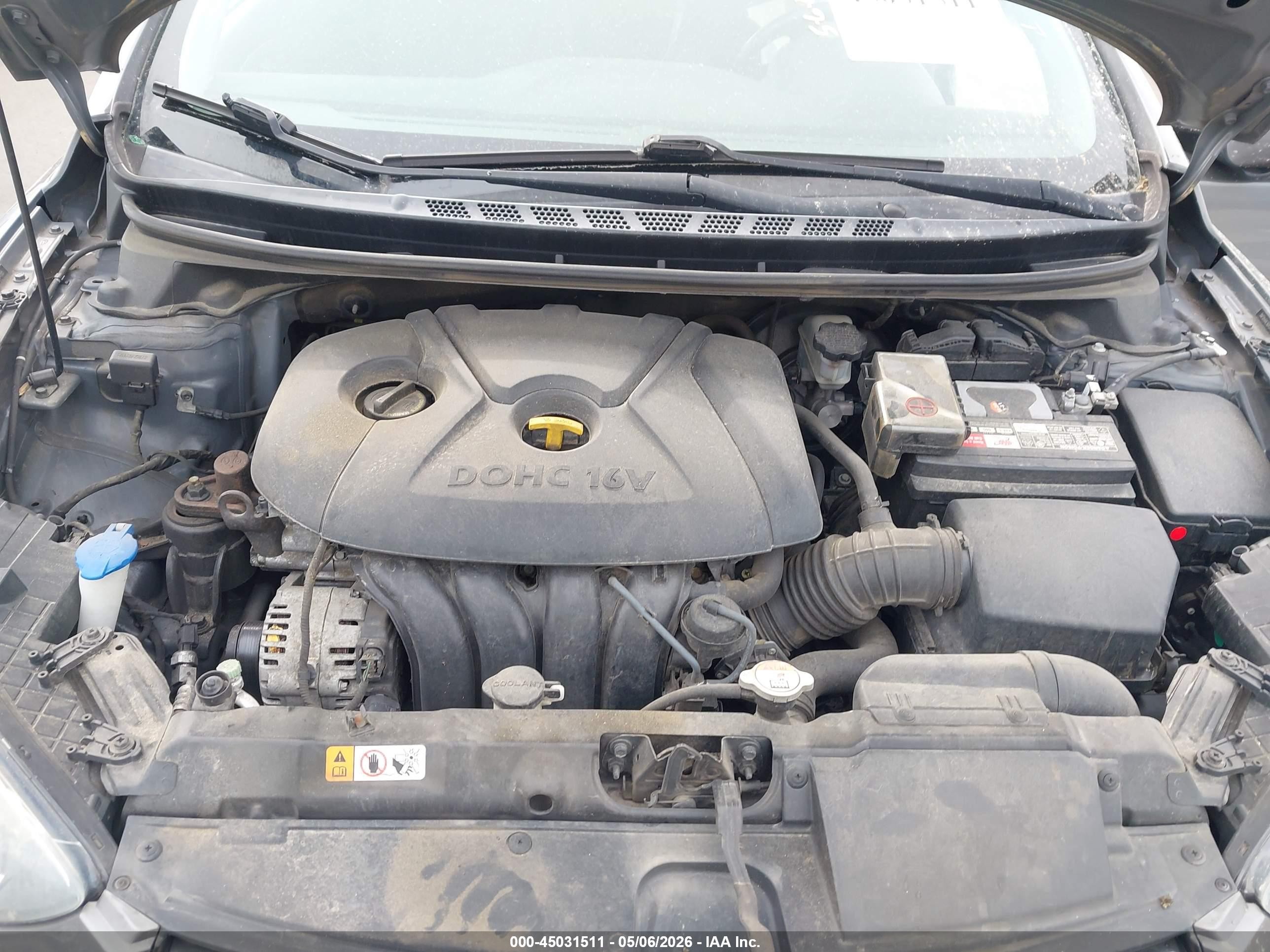 2013 Hyundai Elantra Limited Gray vin: 5NPDH4AE9DH341885
