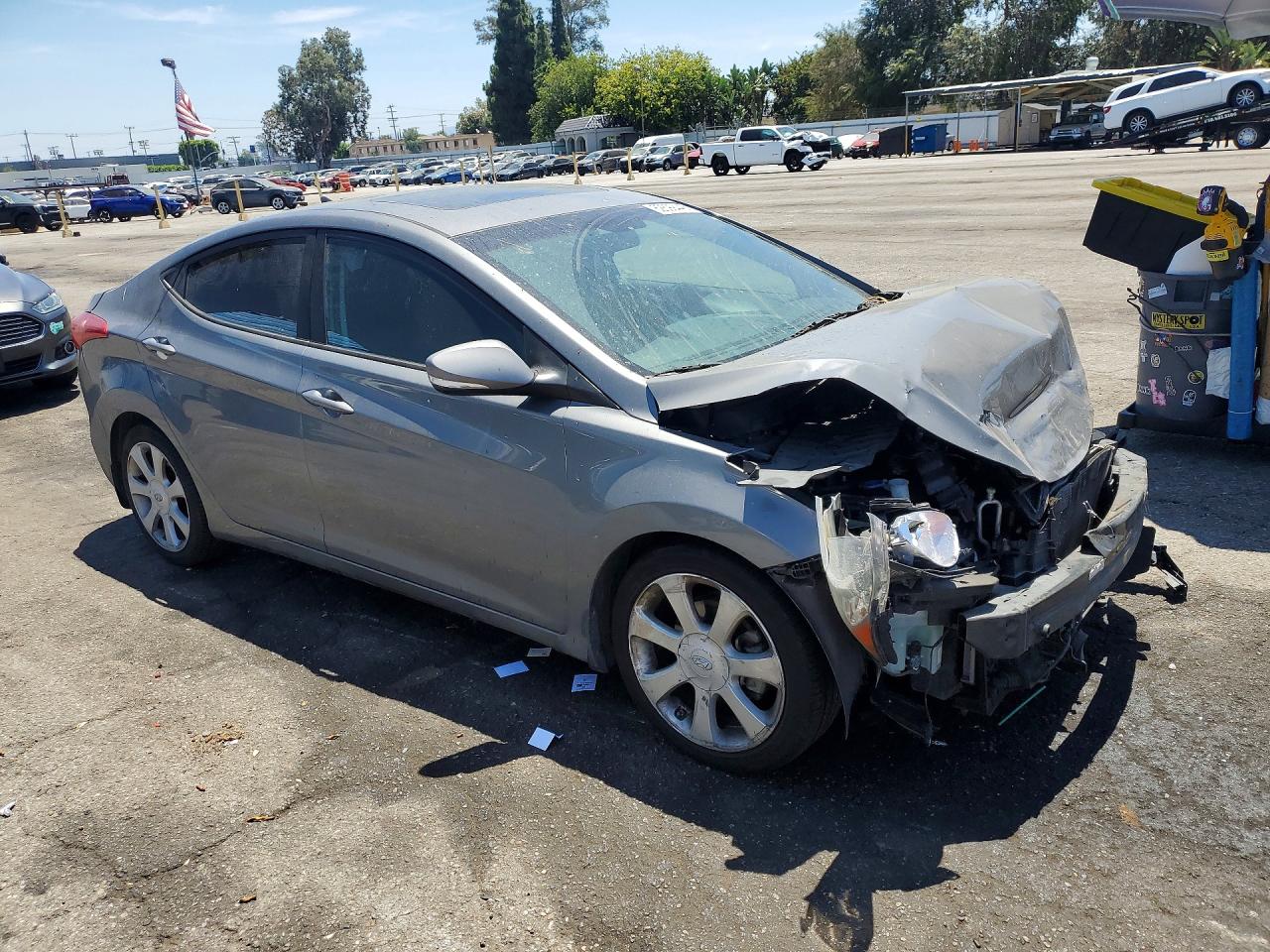 2013 Hyundai Elantra Limited Gray vin: 5NPDH4AE9DH343619