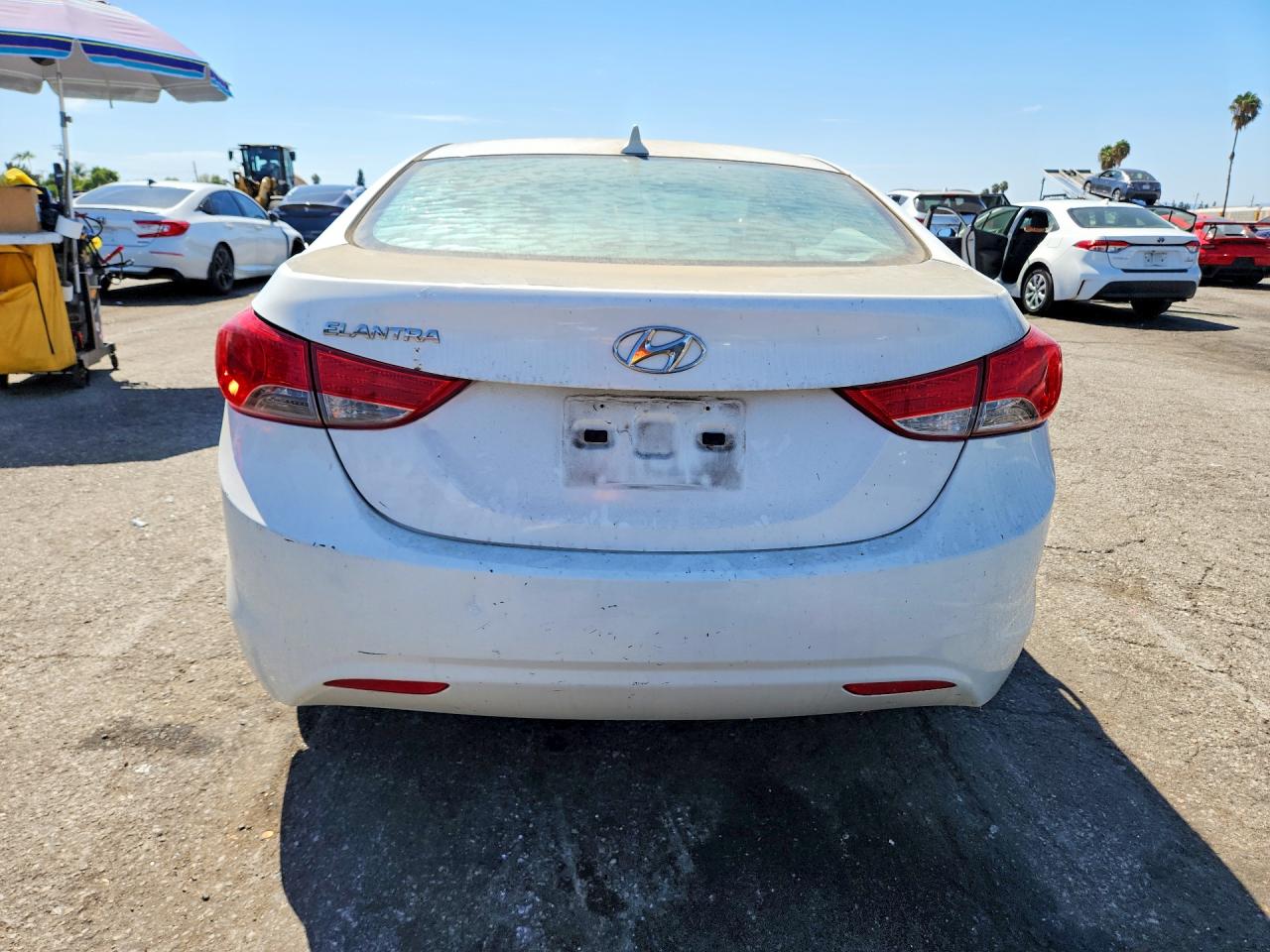2013 Hyundai Elantra Gls White vin: 5NPDH4AE9DH344561