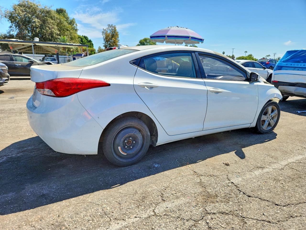 2013 Hyundai Elantra Gls White vin: 5NPDH4AE9DH344561