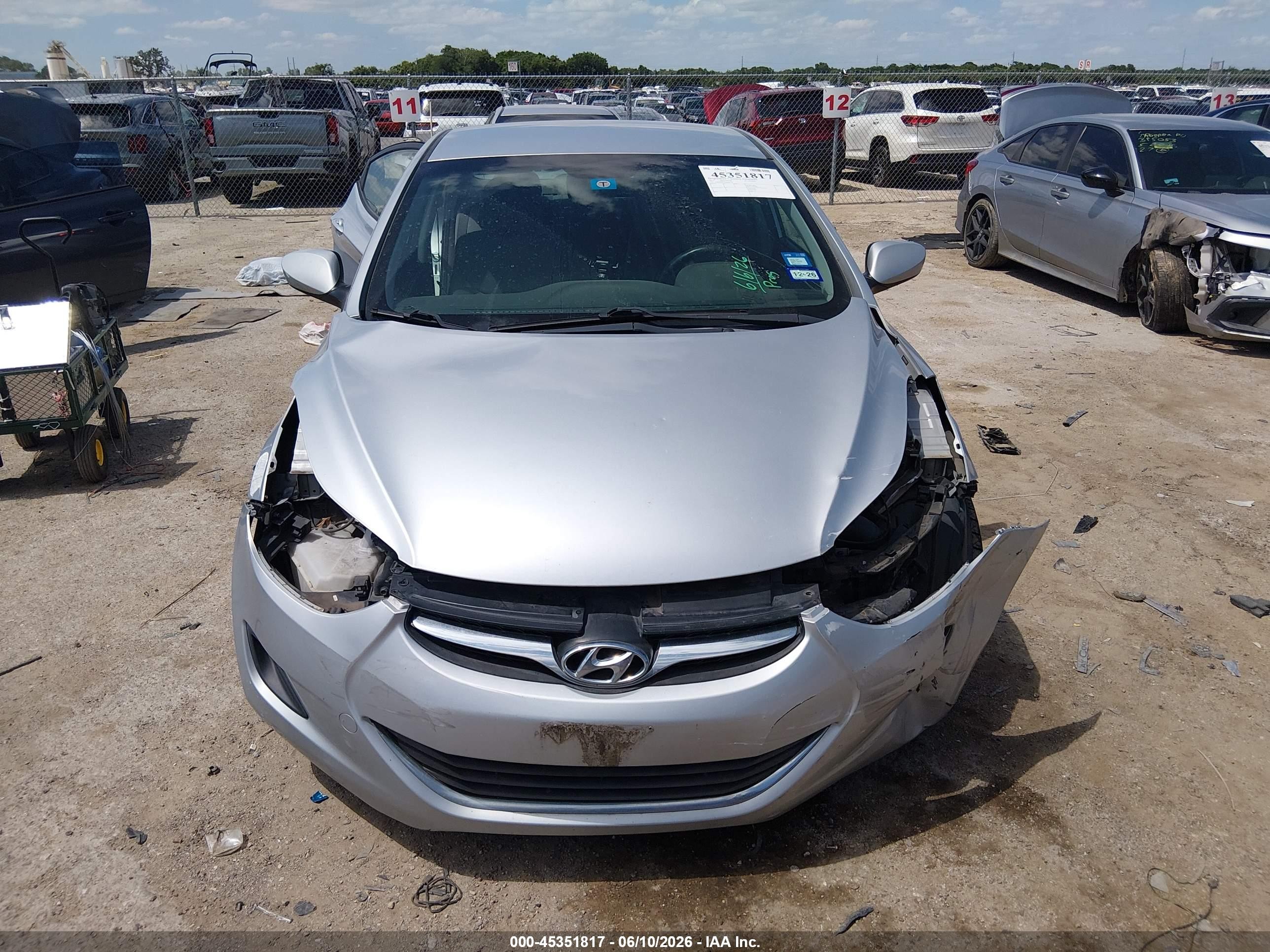 2013 Hyundai Elantra Gls Silver vin: 5NPDH4AE9DH346178