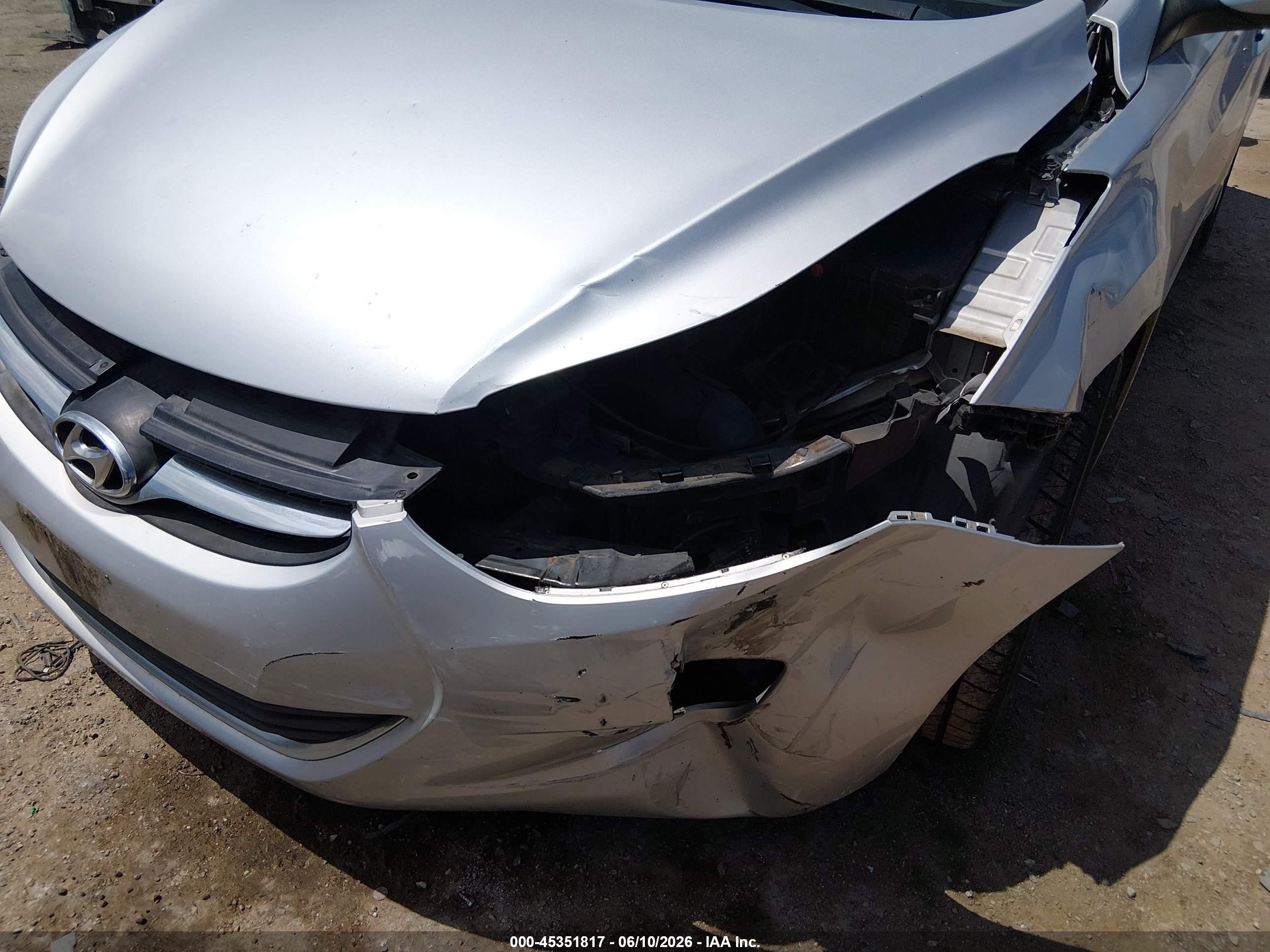 2013 Hyundai Elantra Gls Silver vin: 5NPDH4AE9DH346178