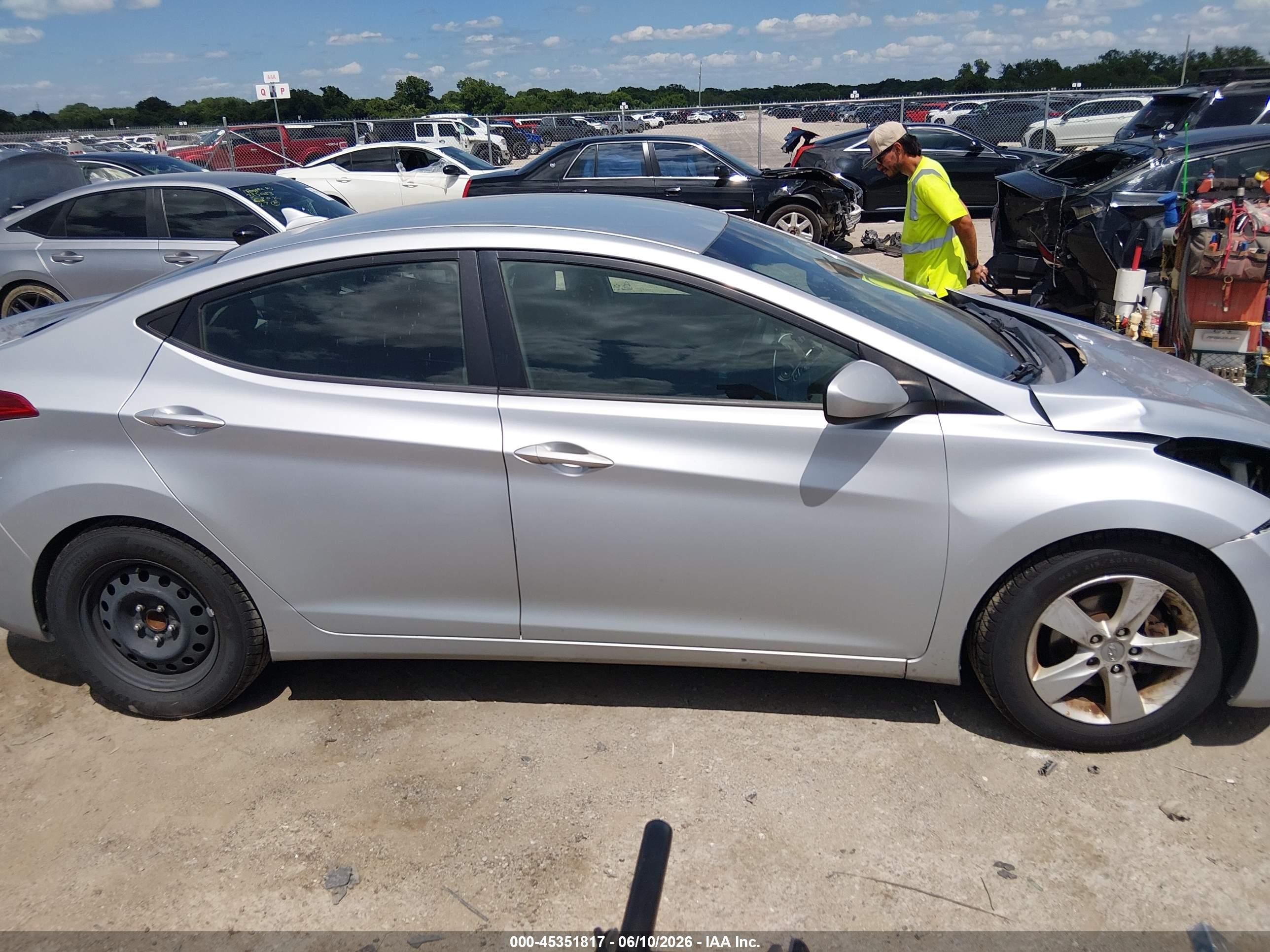 2013 Hyundai Elantra Gls Silver vin: 5NPDH4AE9DH346178