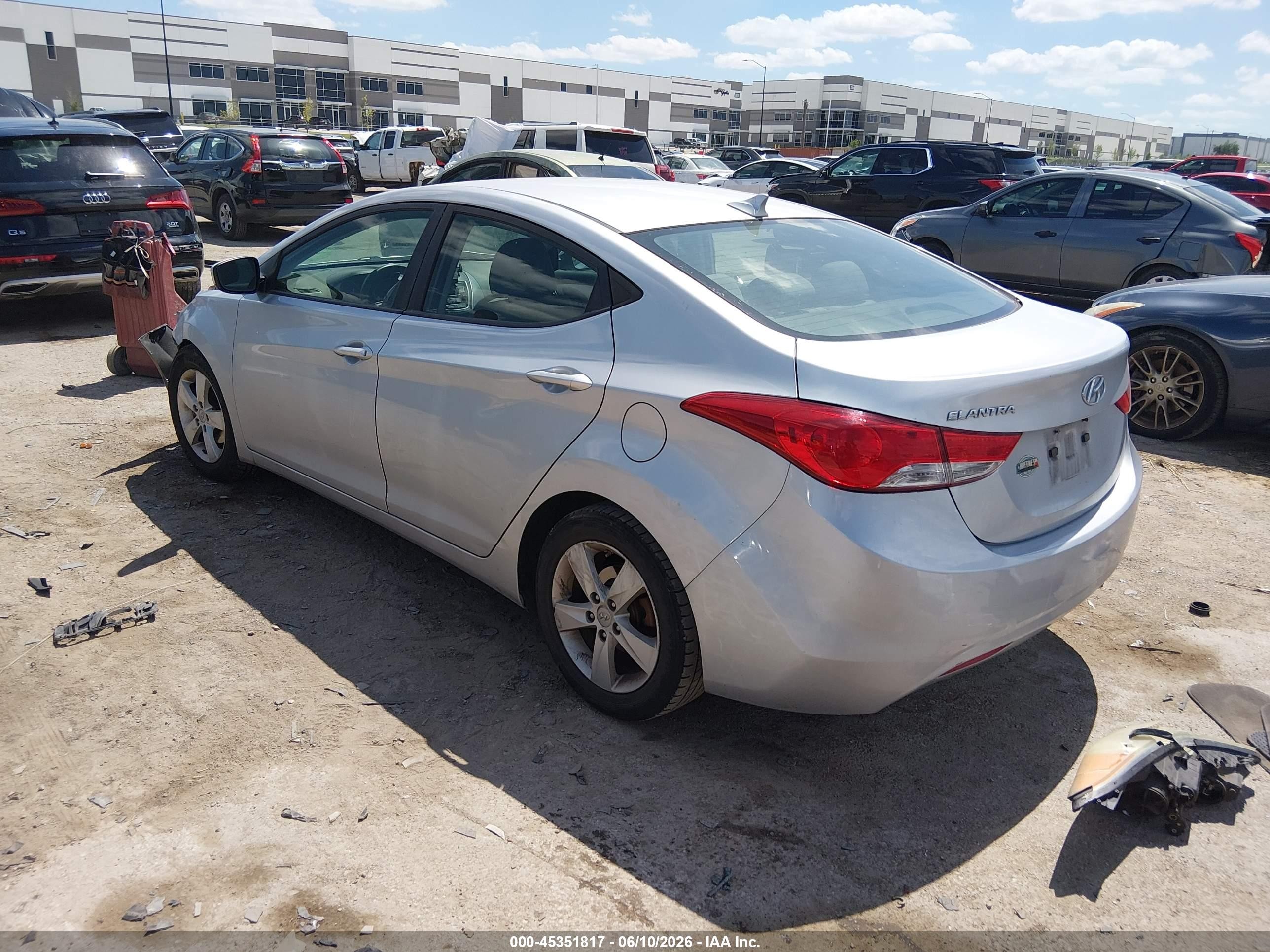 2013 Hyundai Elantra Gls Silver vin: 5NPDH4AE9DH346178