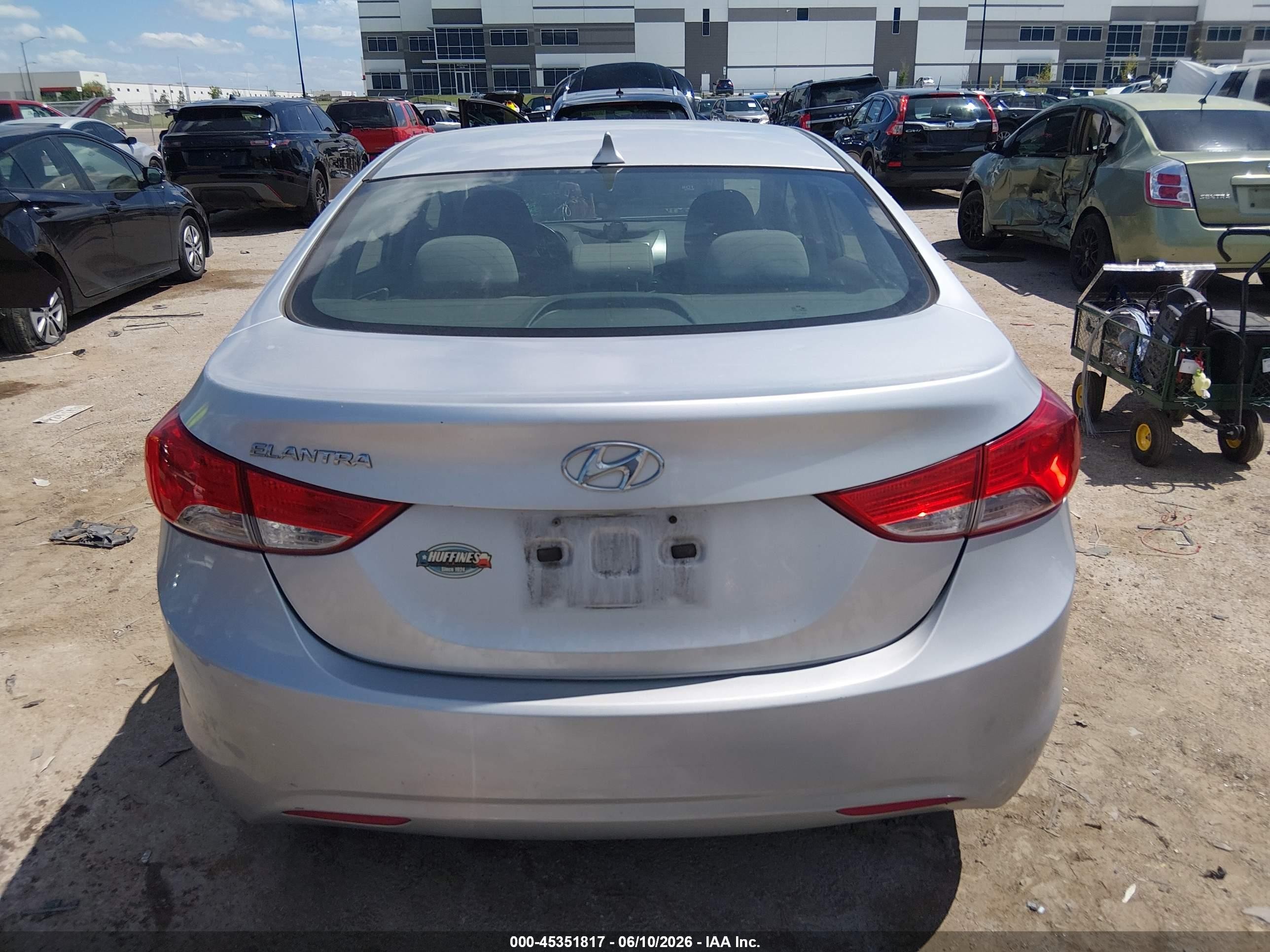 2013 Hyundai Elantra Gls Silver vin: 5NPDH4AE9DH346178