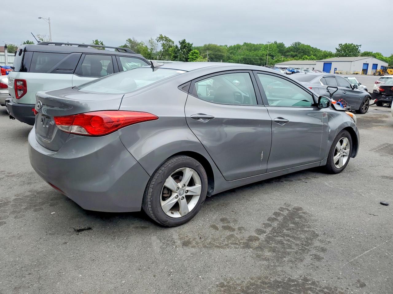 2013 Hyundai Elantra Gls Gray vin: 5NPDH4AE9DH367791