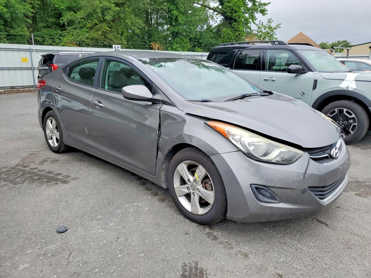 2013 Hyundai Elantra Gls Gray vin: 5NPDH4AE9DH367791