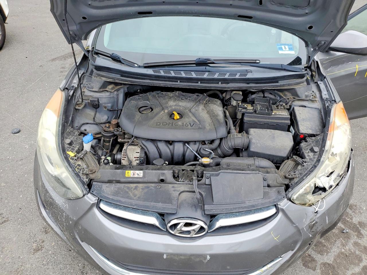 2013 Hyundai Elantra Gls Gray vin: 5NPDH4AE9DH367791
