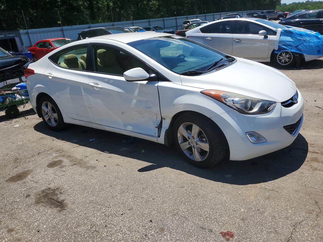 2013 Hyundai Elantra Gls Белый vin: 5NPDH4AE9DH388026