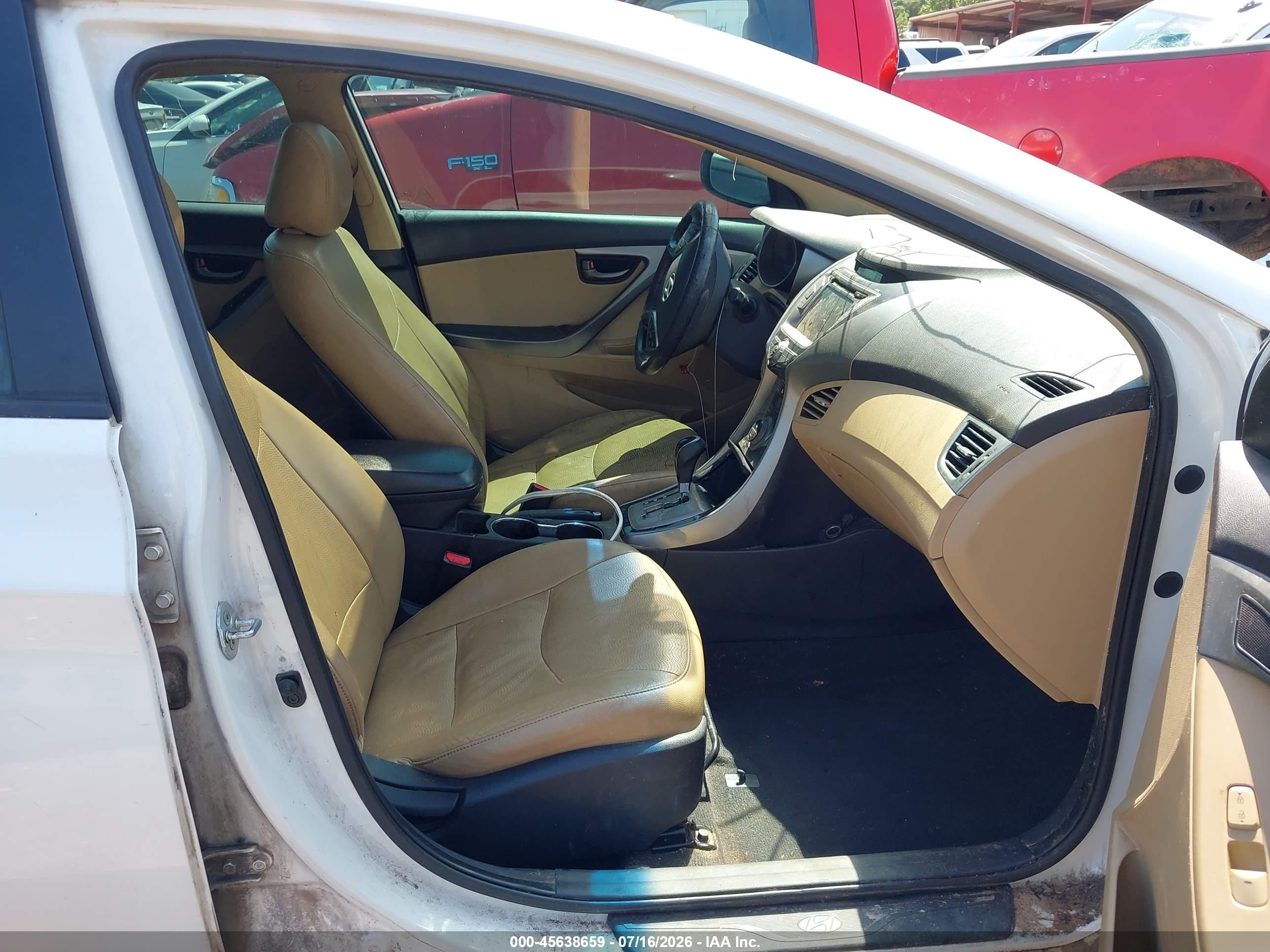 2013 Hyundai Elantra Limited White vin: 5NPDH4AE9DH388754