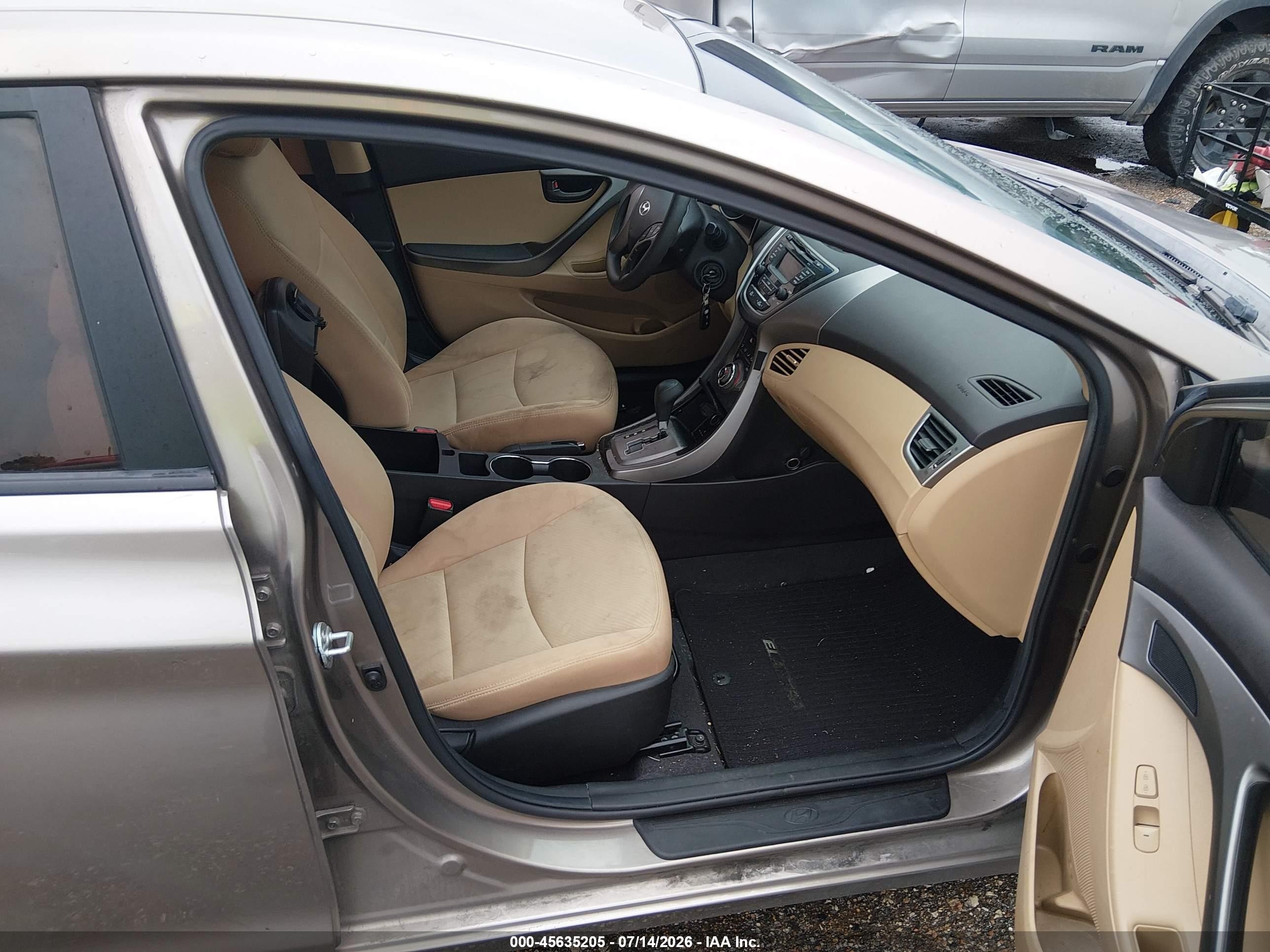 2013 Hyundai Elantra Gls Champagne vin: 5NPDH4AE9DH397938