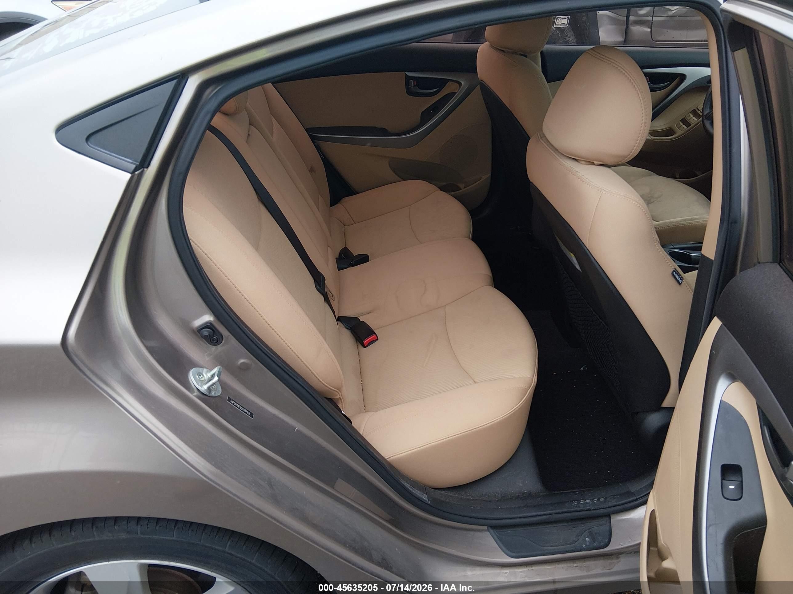 2013 Hyundai Elantra Gls Champagne vin: 5NPDH4AE9DH397938