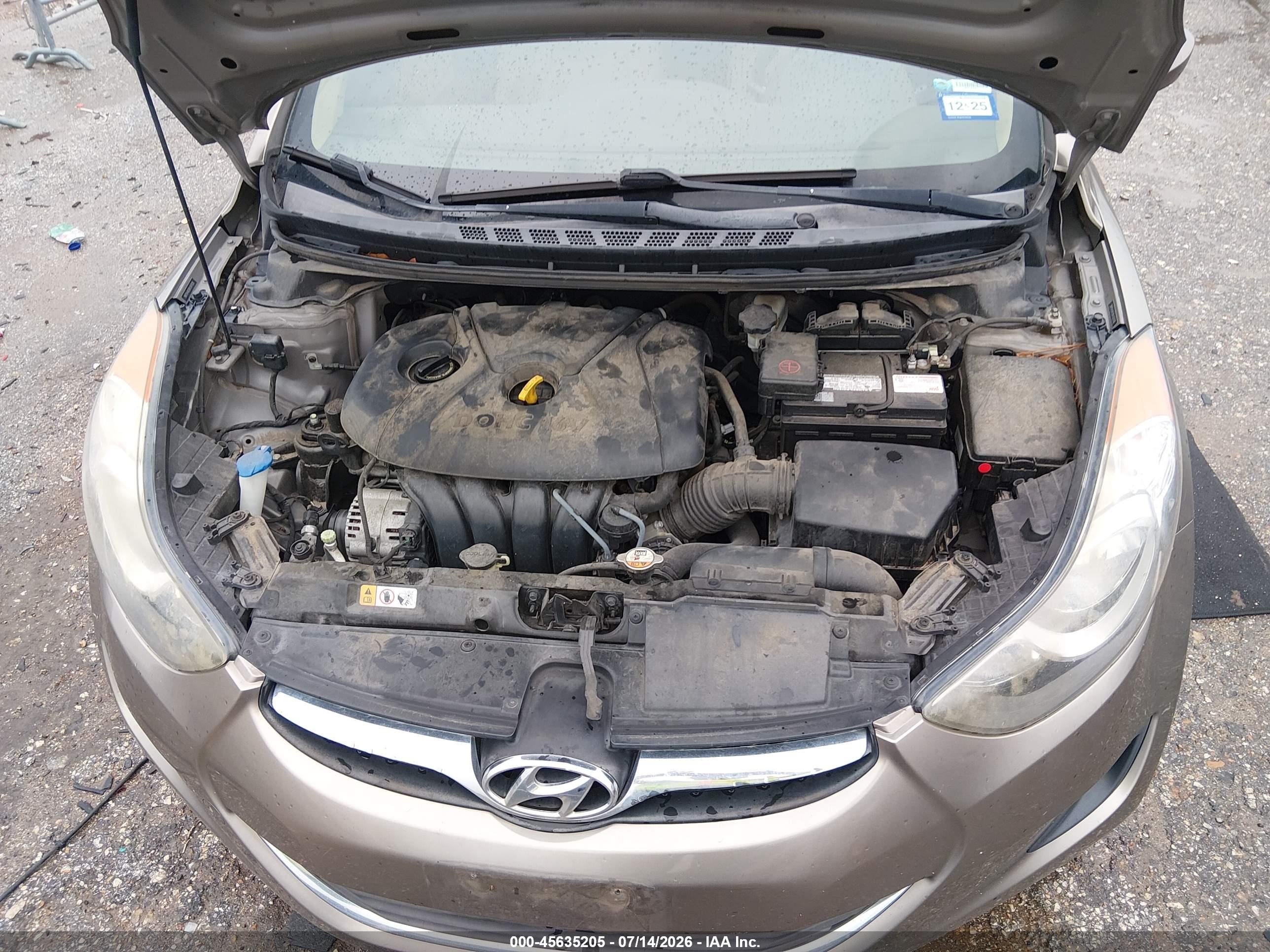2013 Hyundai Elantra Gls Champagne vin: 5NPDH4AE9DH397938