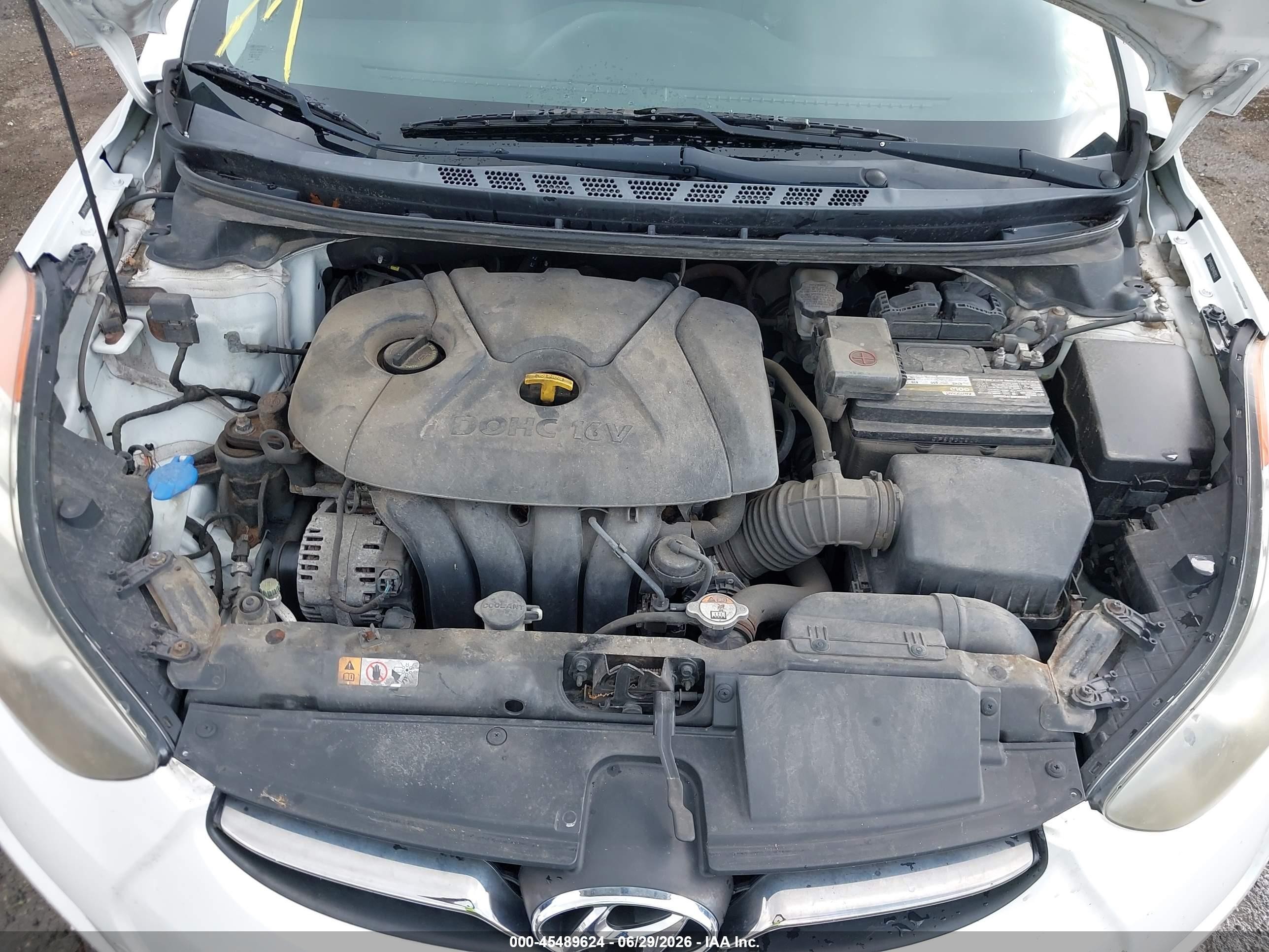 2013 Hyundai Elantra Limited Белый vin: 5NPDH4AE9DH401812