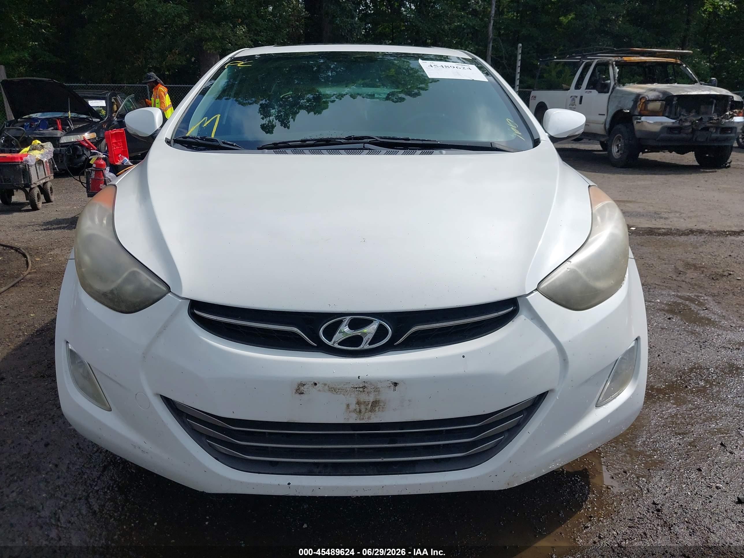 2013 Hyundai Elantra Limited Белый vin: 5NPDH4AE9DH401812