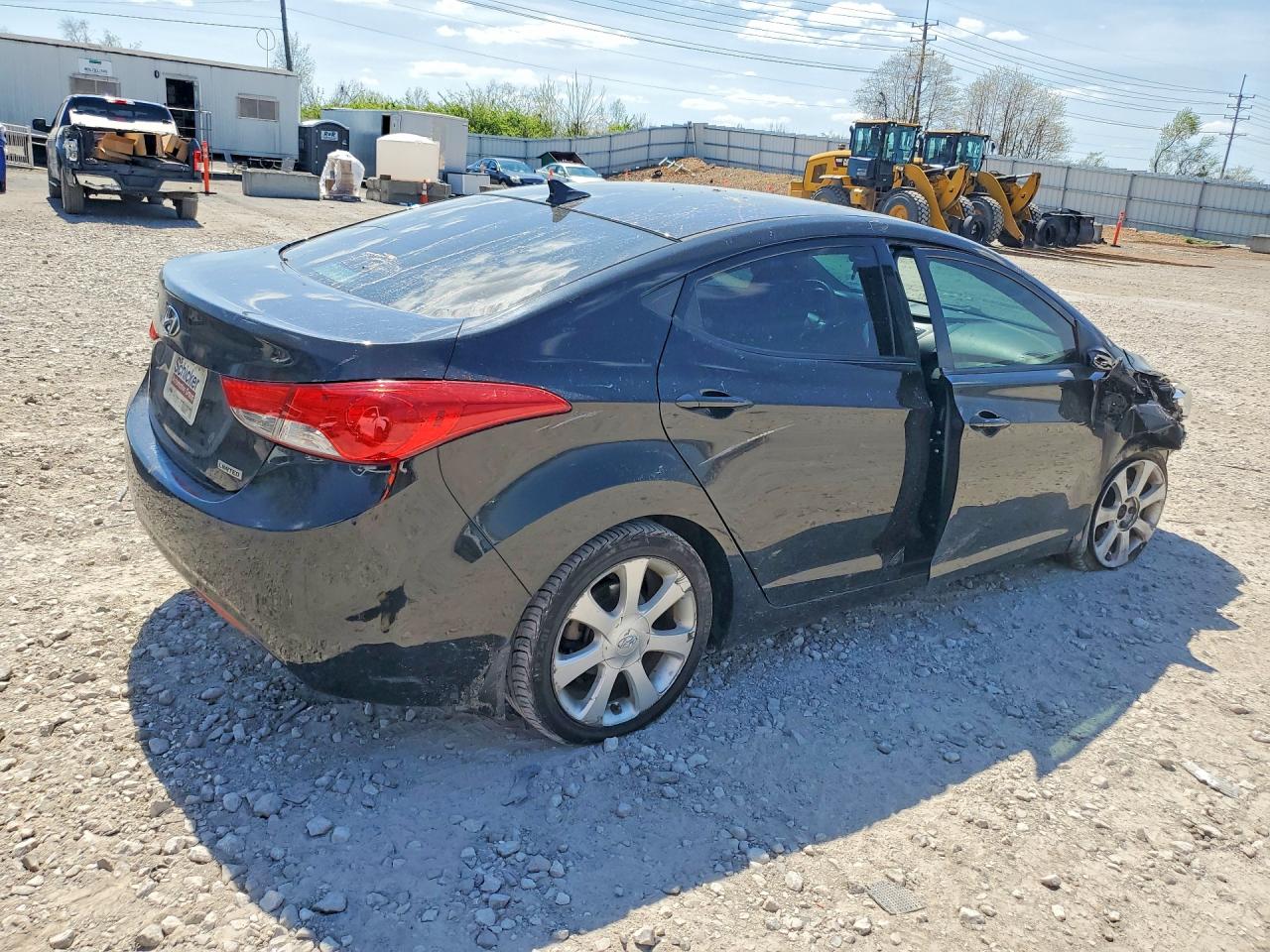 2013 Hyundai Elantra Limited Black vin: 5NPDH4AE9DH405665