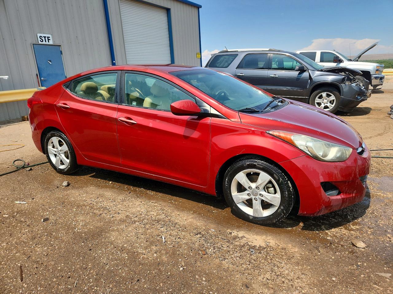 2013 Hyundai Elantra Gls Red vin: 5NPDH4AE9DH405780