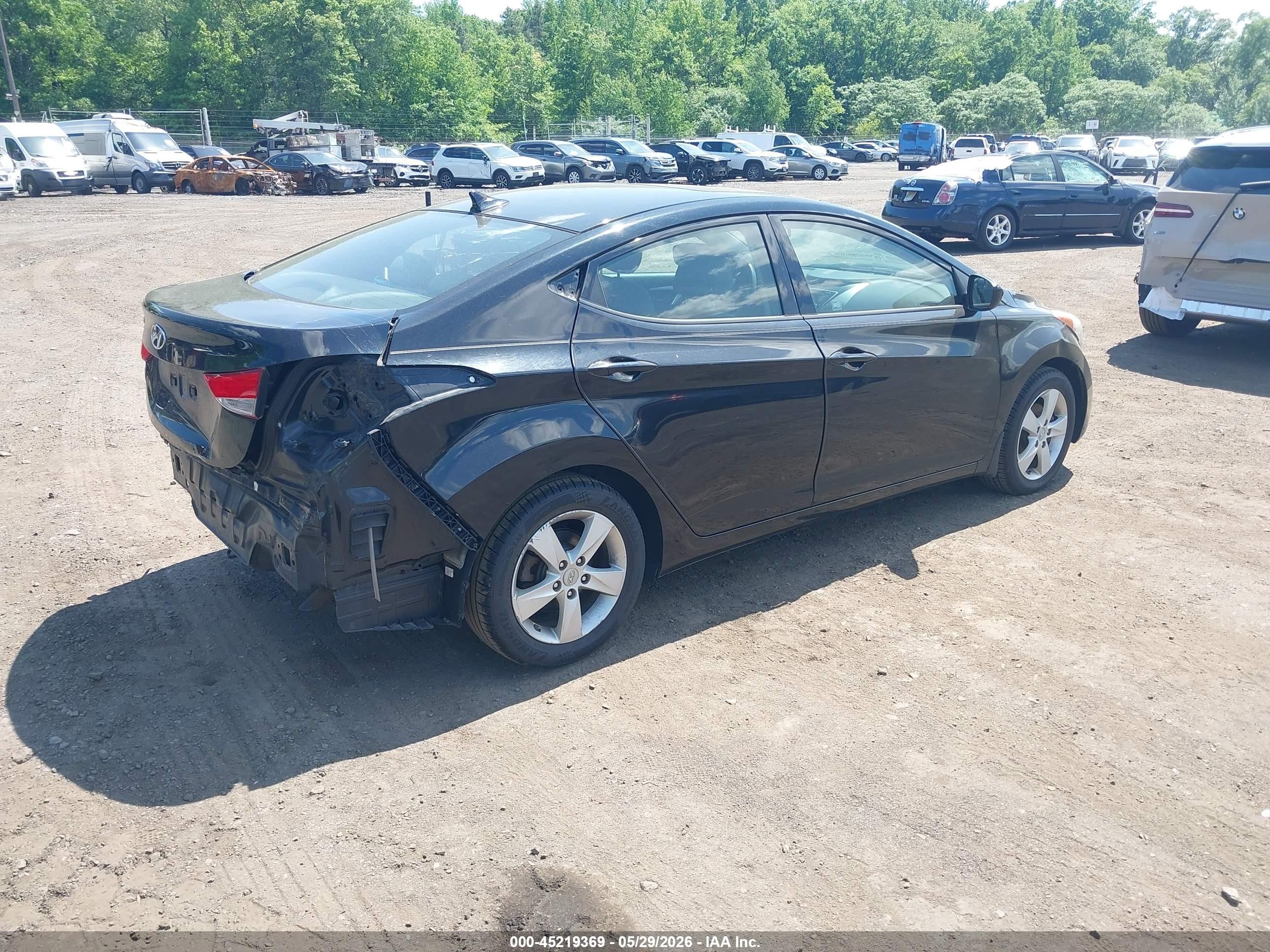 2013 Hyundai Elantra Gls Черный vin: 5NPDH4AE9DH413474