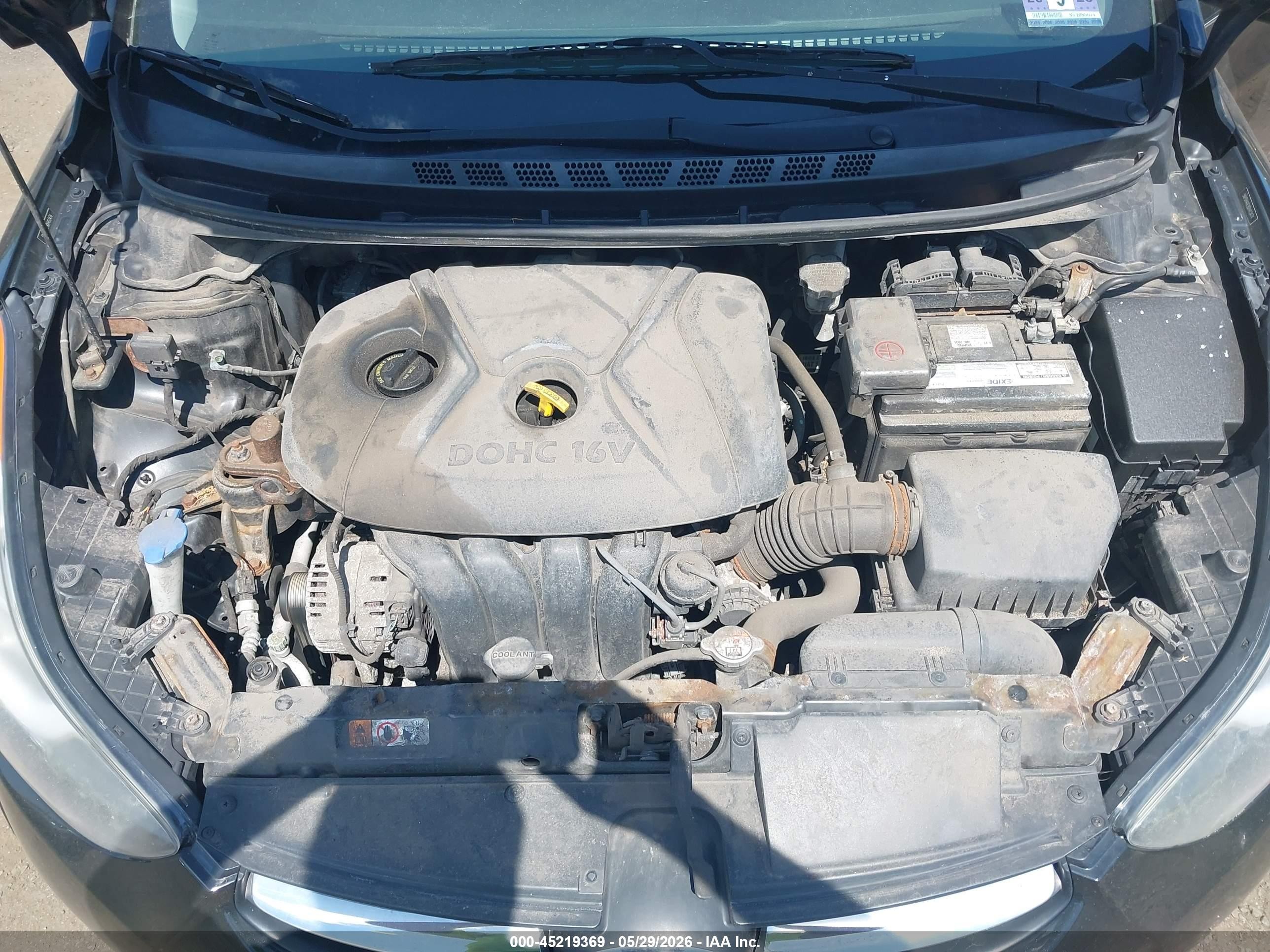 2013 Hyundai Elantra Gls Черный vin: 5NPDH4AE9DH413474