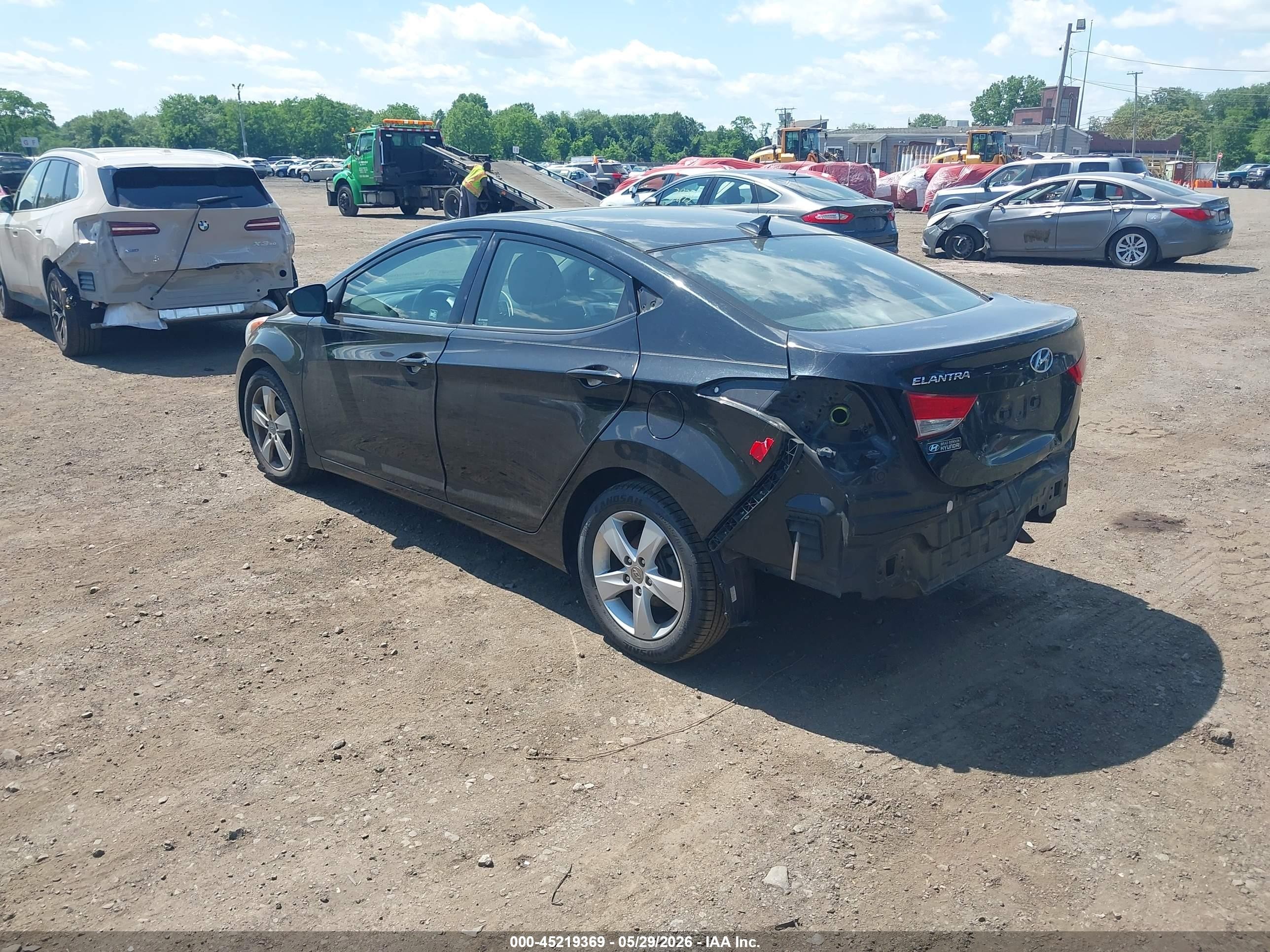 2013 Hyundai Elantra Gls Черный vin: 5NPDH4AE9DH413474