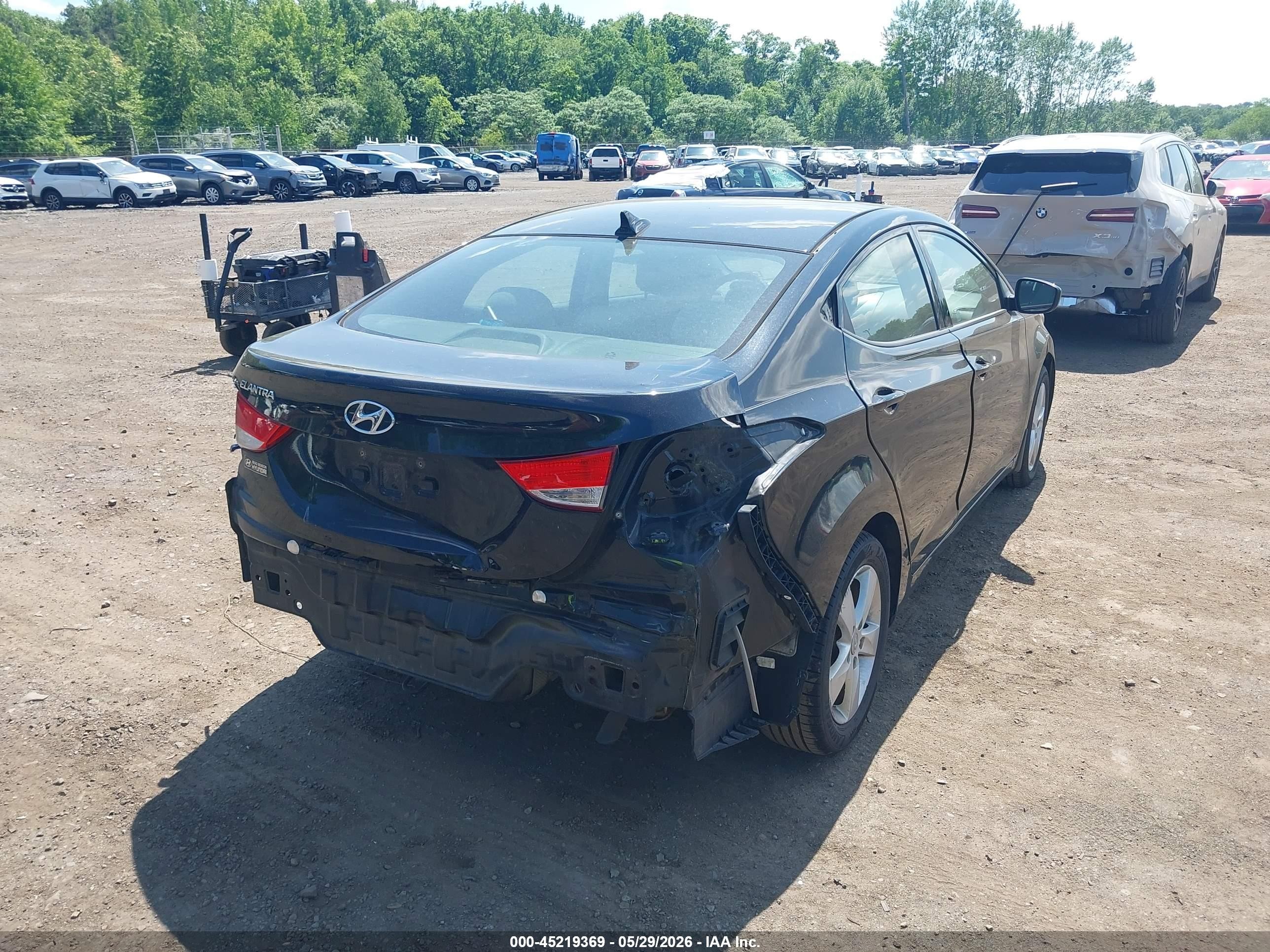 2013 Hyundai Elantra Gls Черный vin: 5NPDH4AE9DH413474
