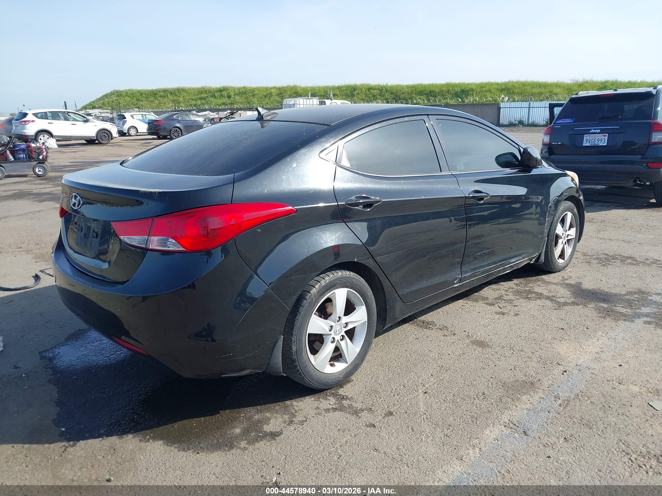 2013 Hyundai Elantra Gls Black vin: 5NPDH4AE9DH419274