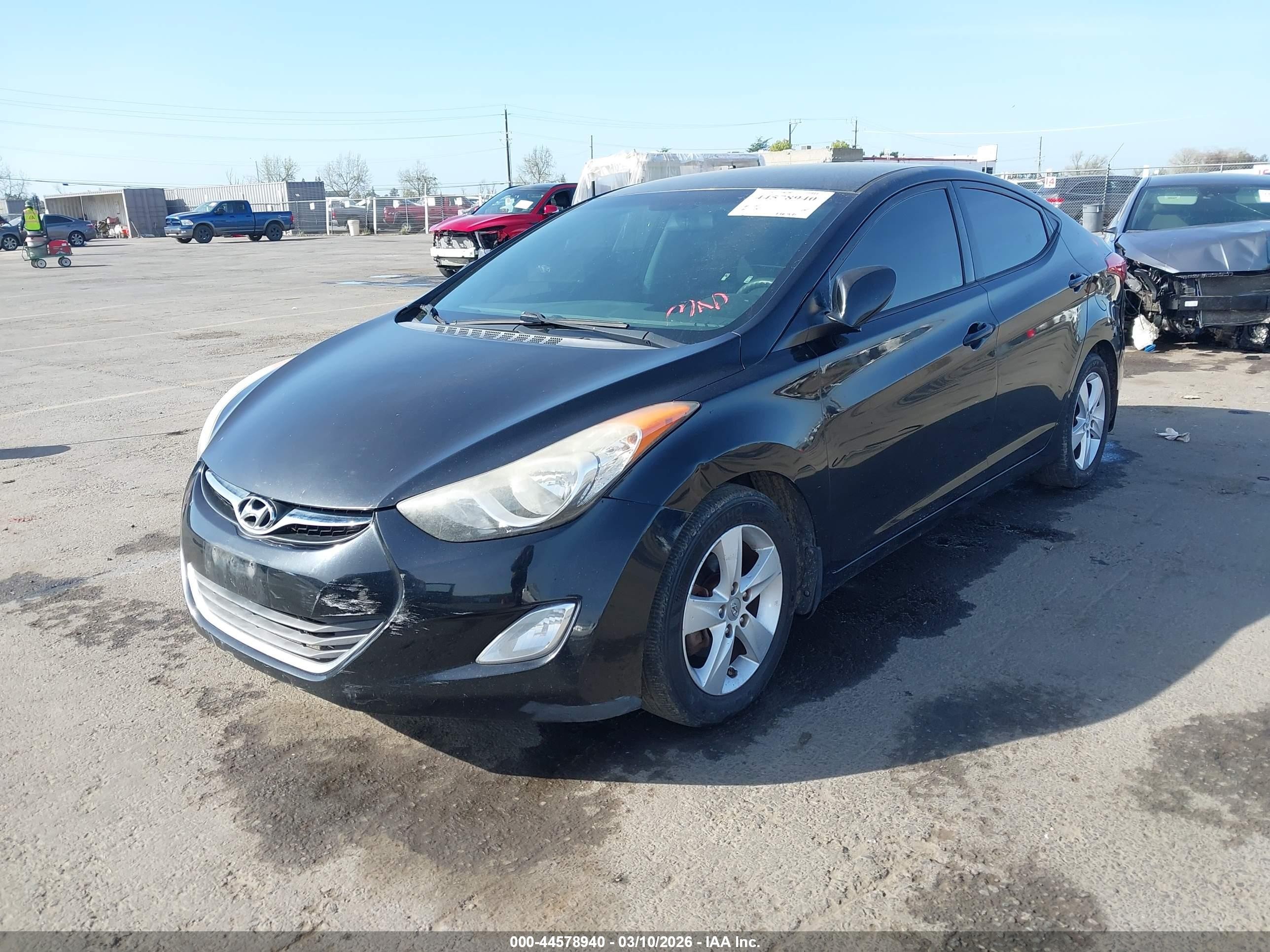 2013 Hyundai Elantra Gls Black vin: 5NPDH4AE9DH419274
