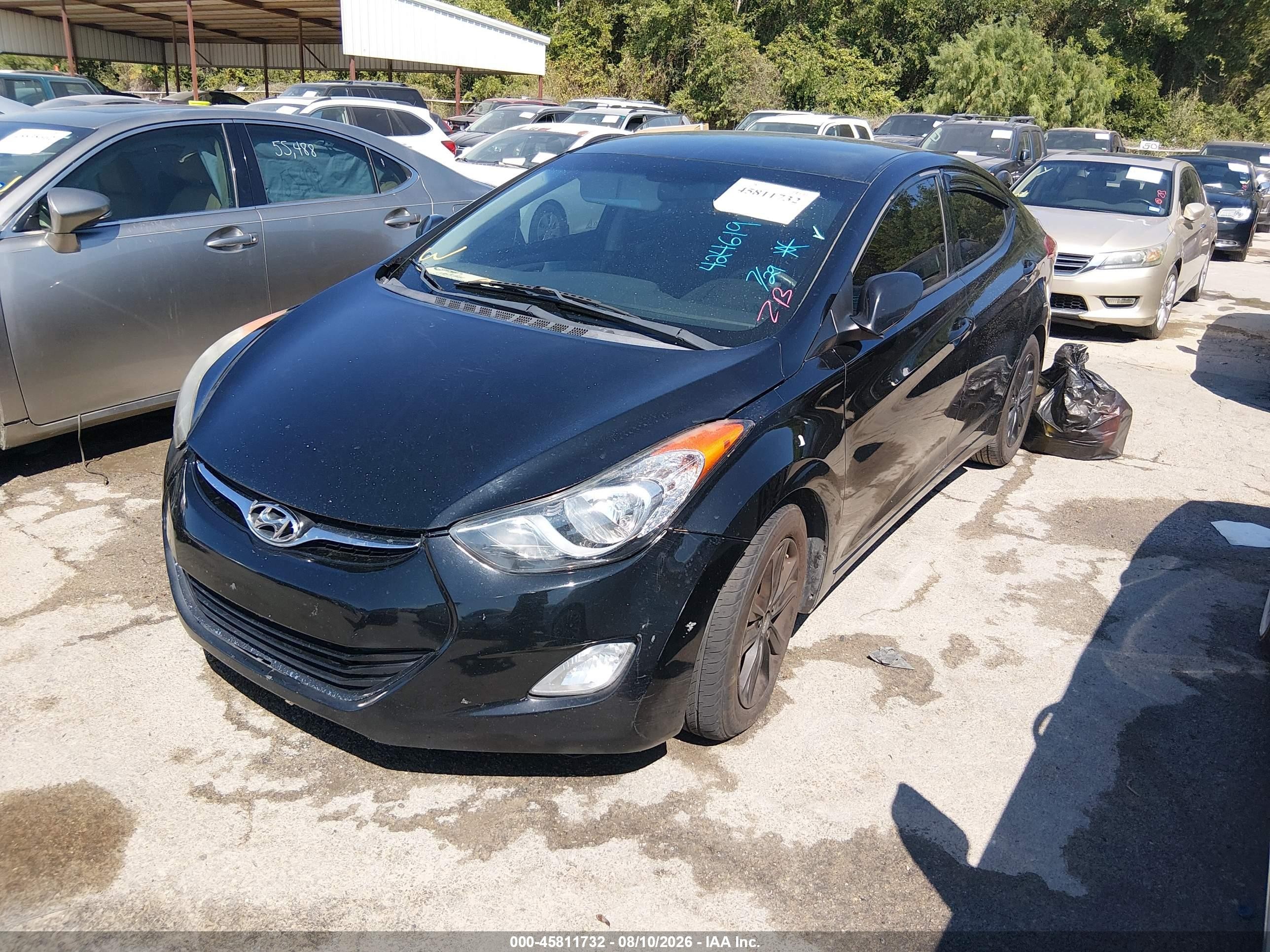 2013 Hyundai Elantra Gls Black vin: 5NPDH4AE9DH424619