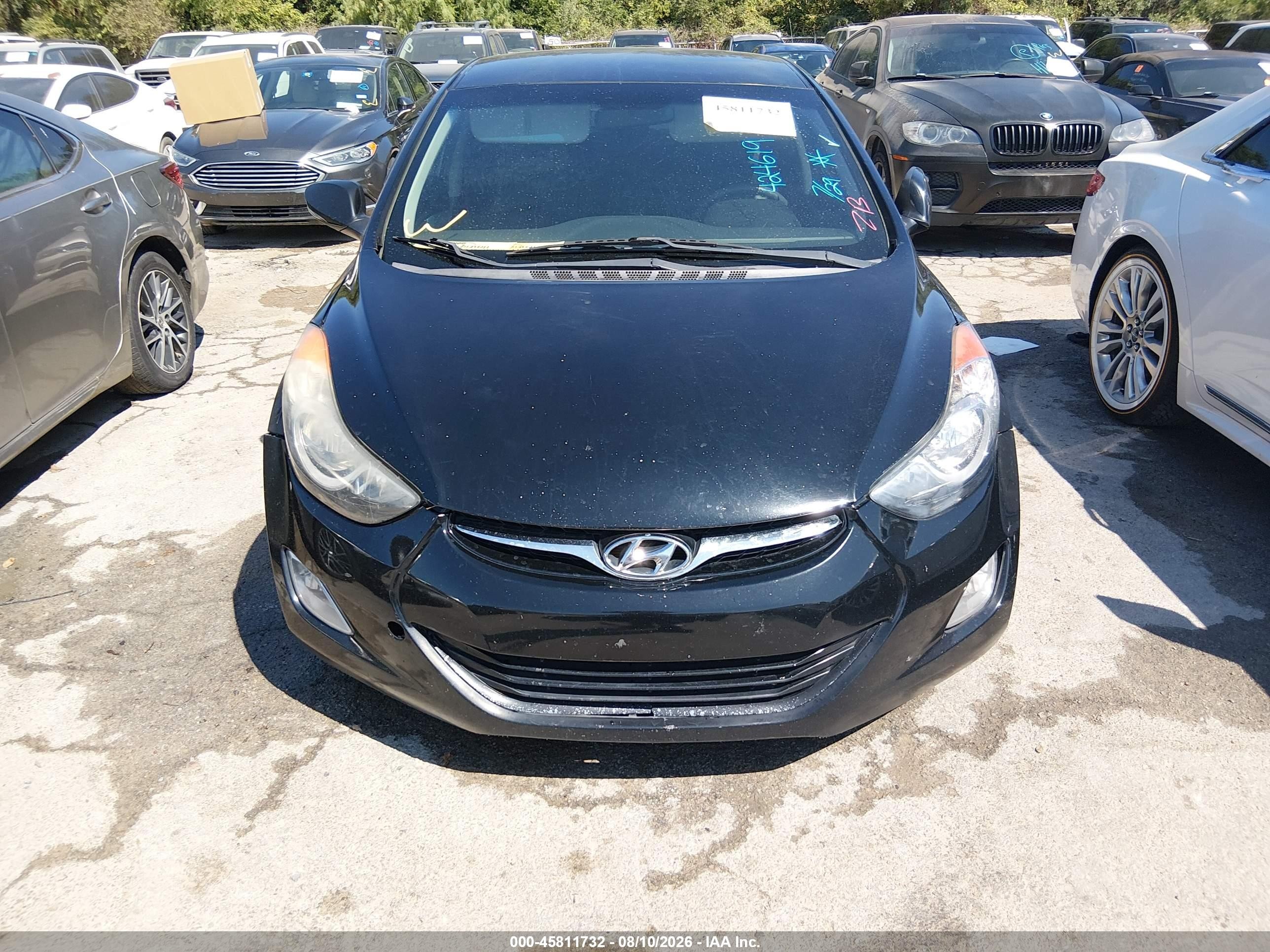 2013 Hyundai Elantra Gls Black vin: 5NPDH4AE9DH424619