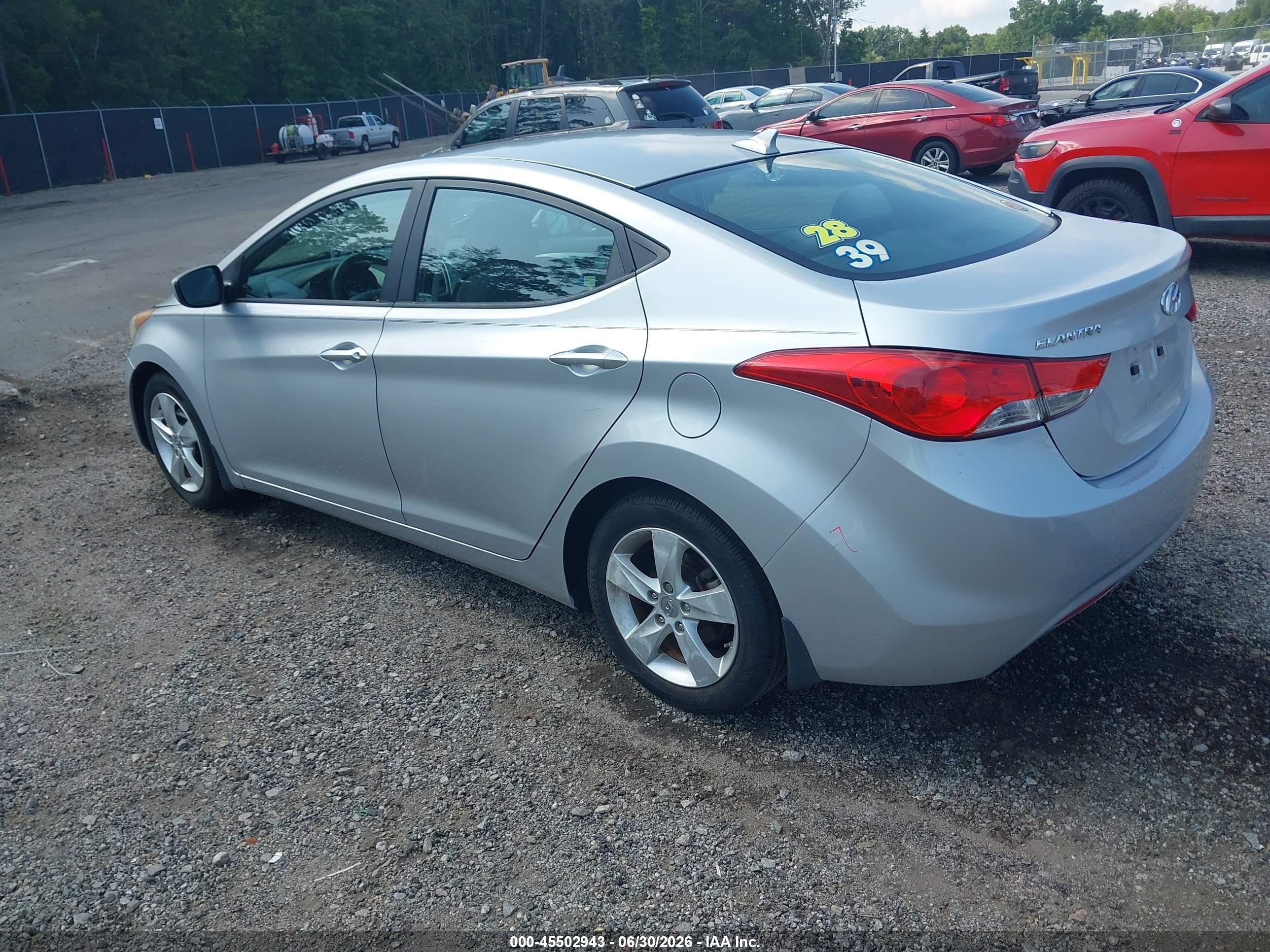 2013 Hyundai Elantra Gls Gray vin: 5NPDH4AE9DH429920