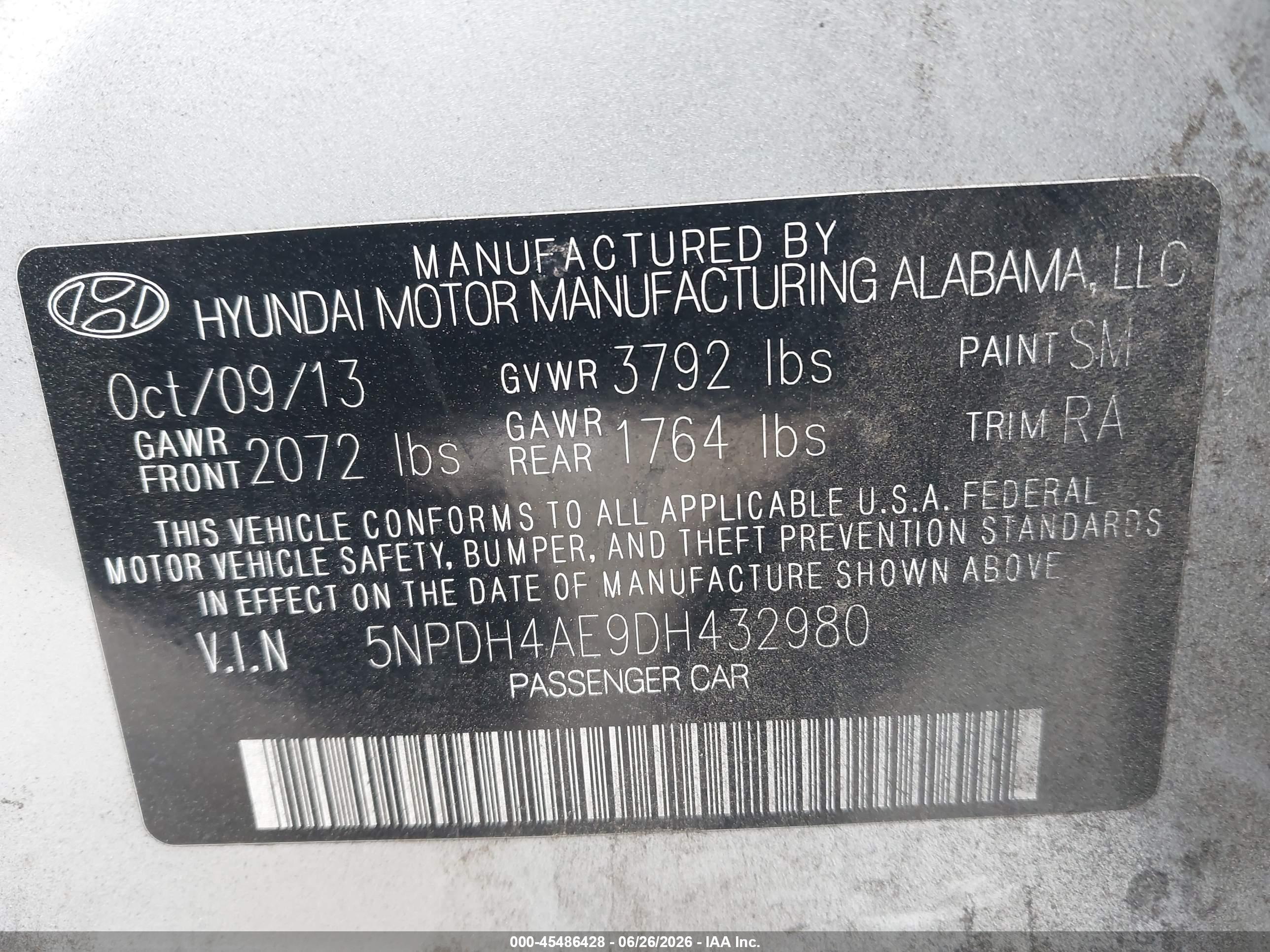 2013 Hyundai Elantra Gls Silver vin: 5NPDH4AE9DH432980