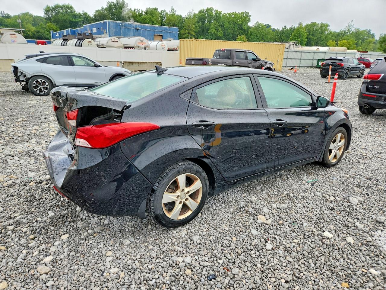 2013 Hyundai Elantra Gls Black vin: 5NPDH4AE9DH444787