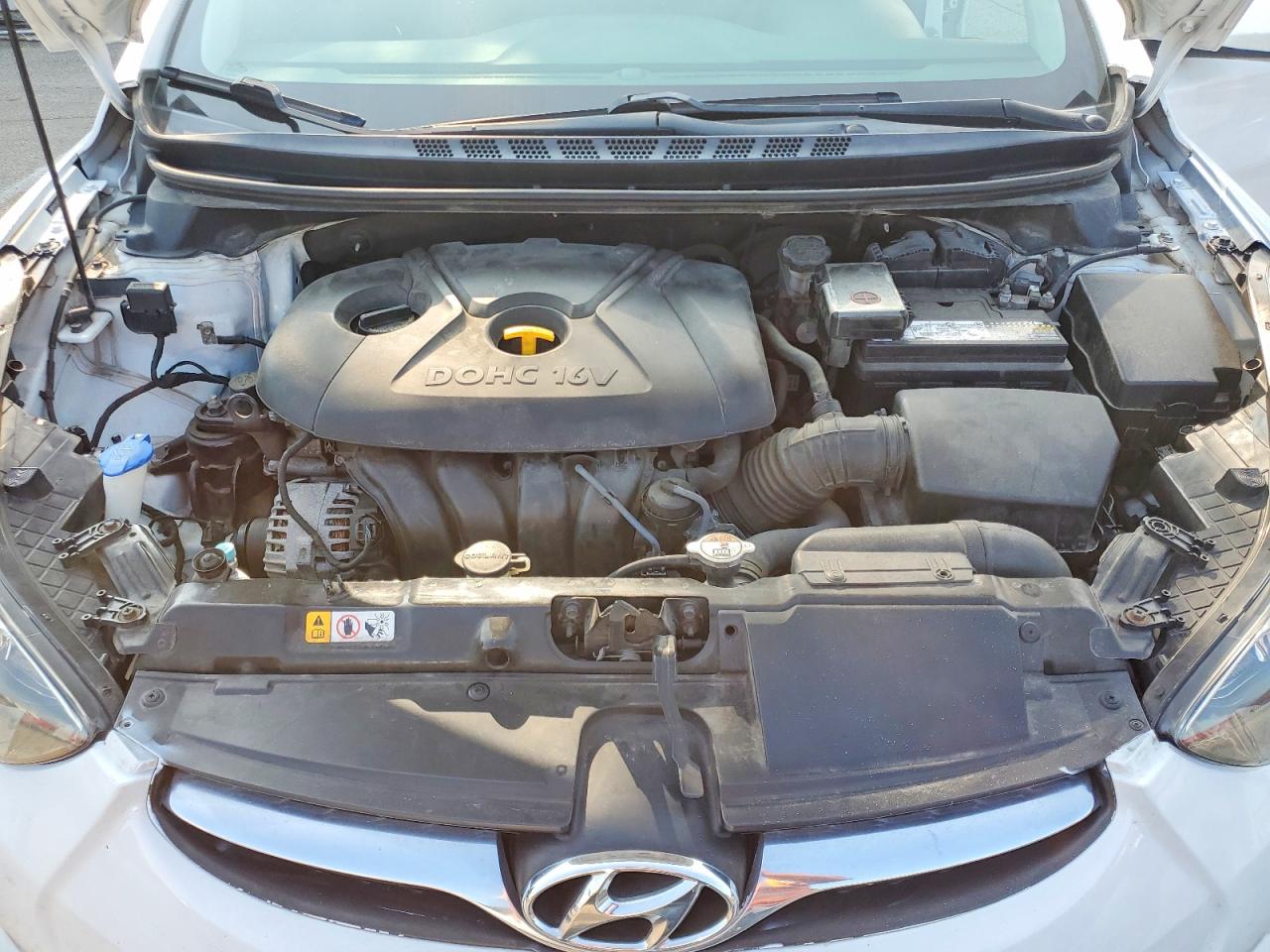 2013 Hyundai Elantra Gls White vin: 5NPDH4AE9DH450797