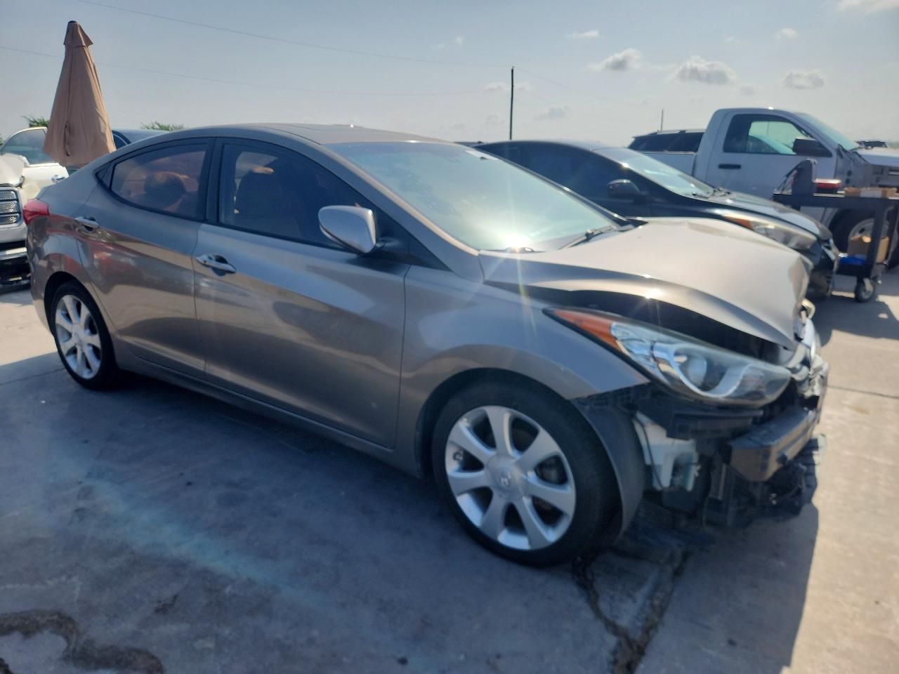 2013 Hyundai Elantra Limited Серый vin: 5NPDH4AE9DH453294