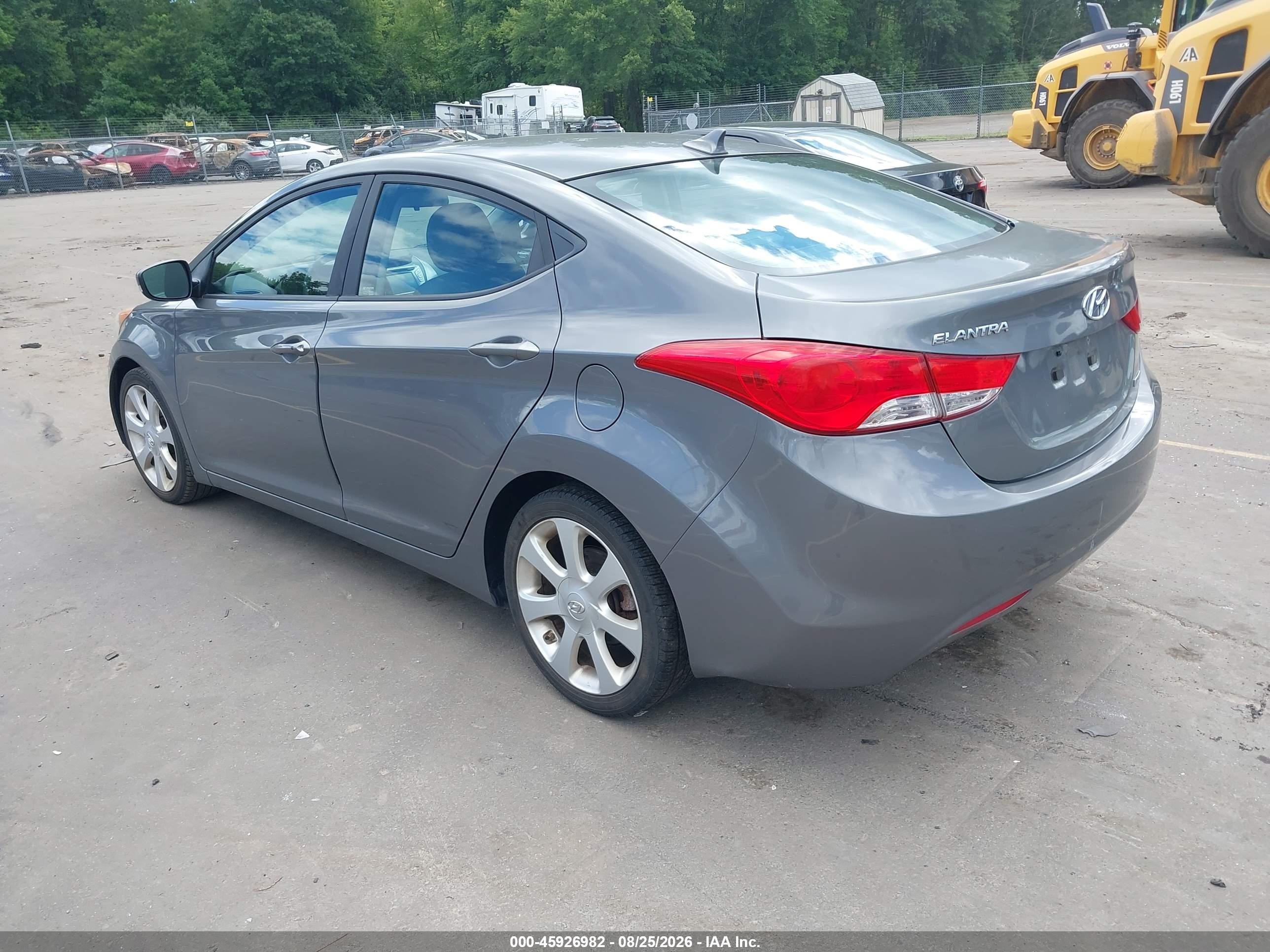 2013 Hyundai Elantra Limited Gray vin: 5NPDH4AE9DH454400